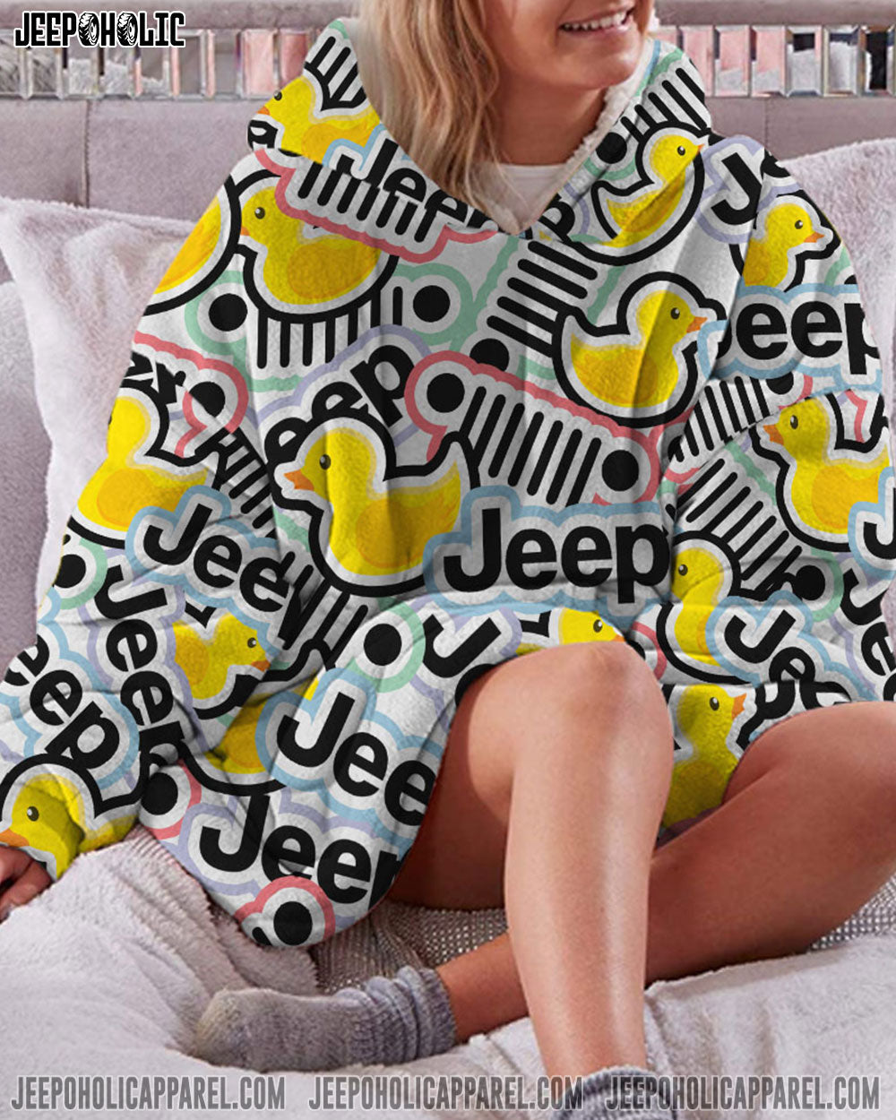 Jeep Duck Sherpa Blanket Hoodie