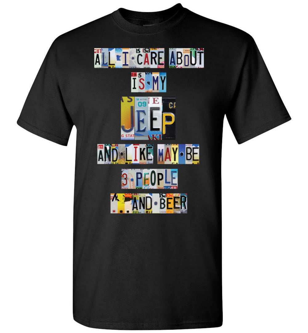 all-i-care-about-jeep-license-plate-t-shirt