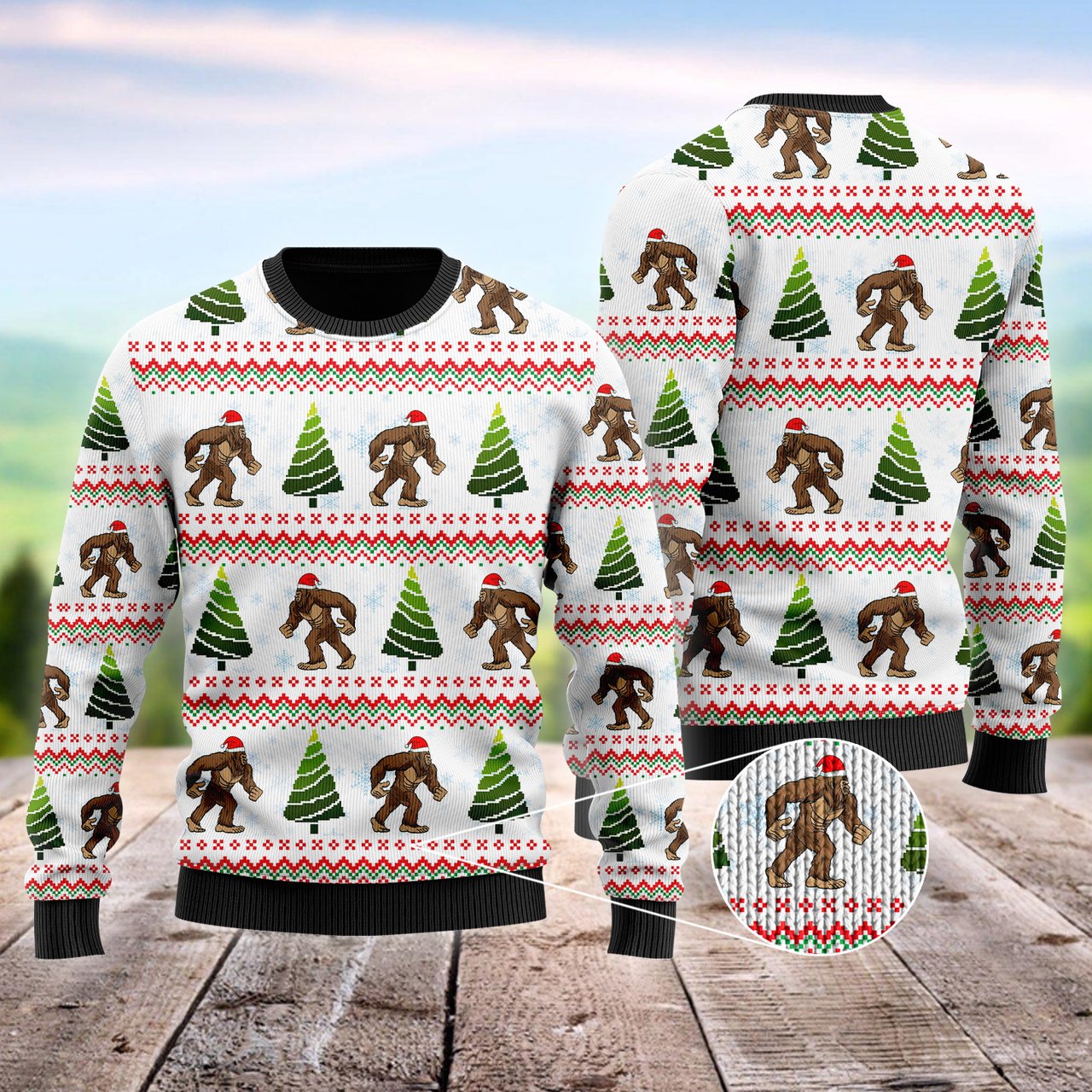 amazing-bigfoot-ugly-christmas-sweater