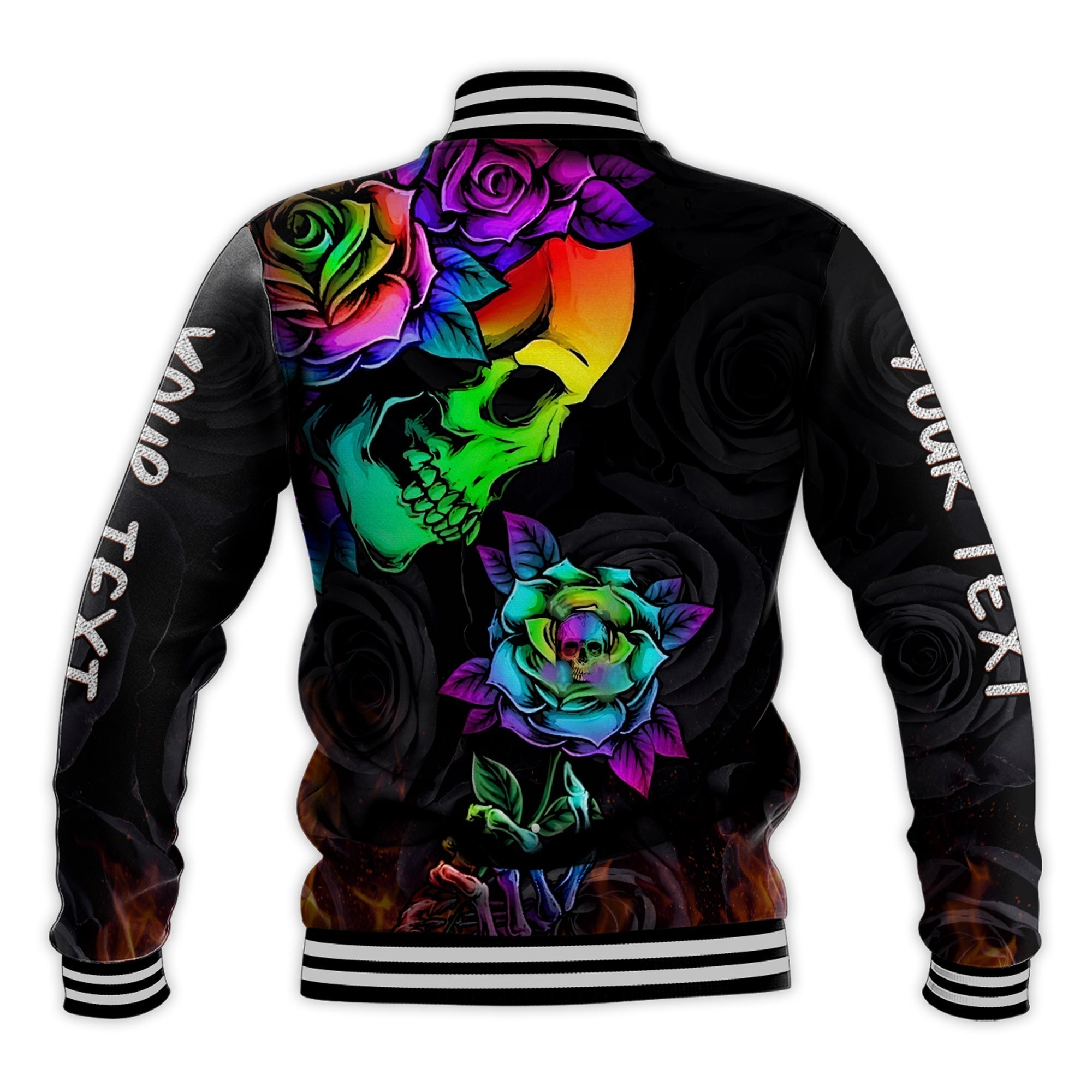 custom-personalised-beautiful-sugar-skull-baseball-jacket-dark-night-black-roses