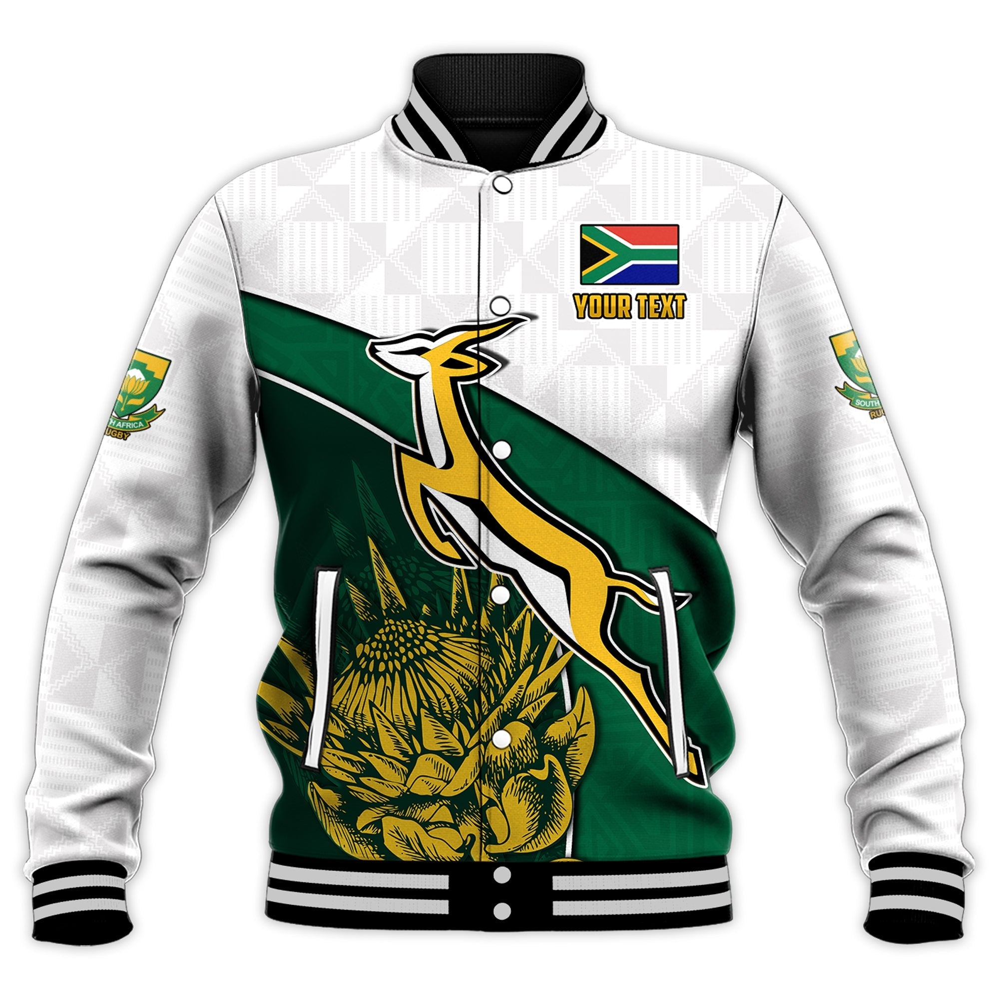 custom-personalised-south-africa-rugby-baseball-jacket-king-protea-proudly-springboks