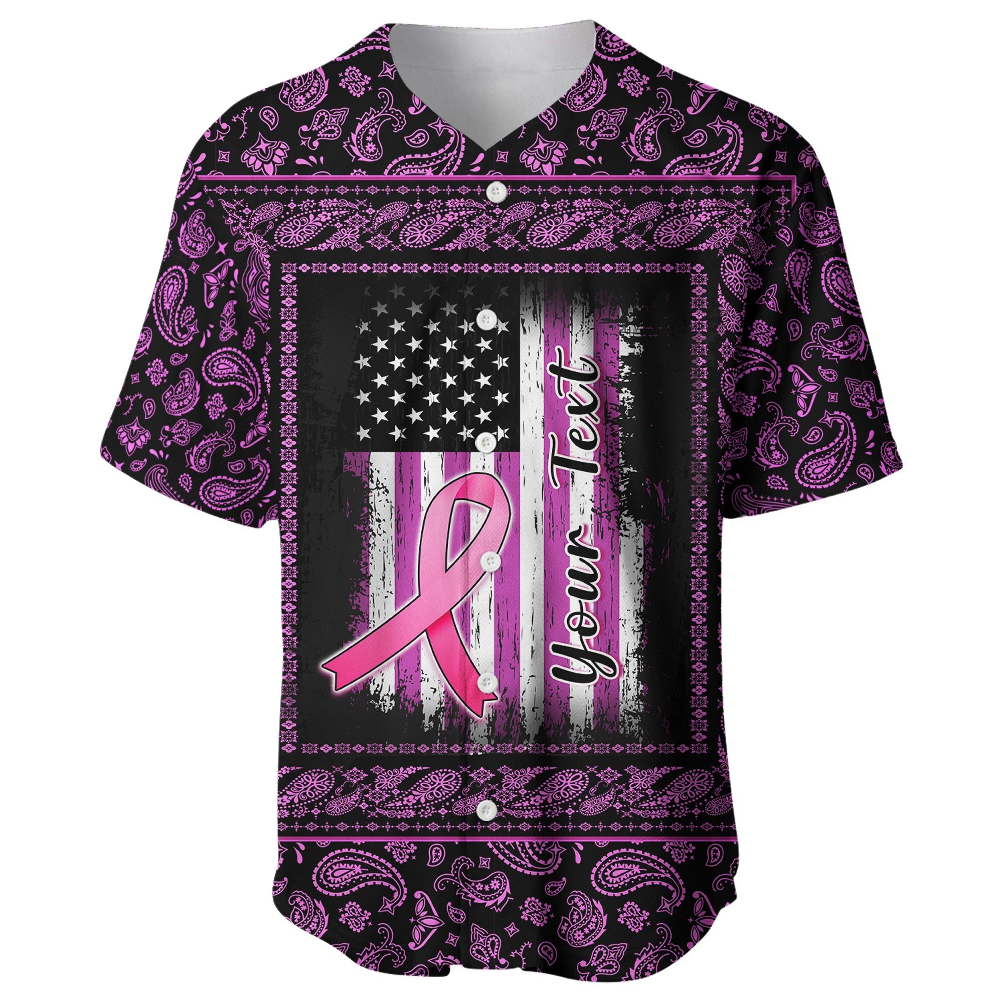custom-personalised-breast-cancer-baseball-jersey-black-paisley-pattern-in-october-we-wear-pink