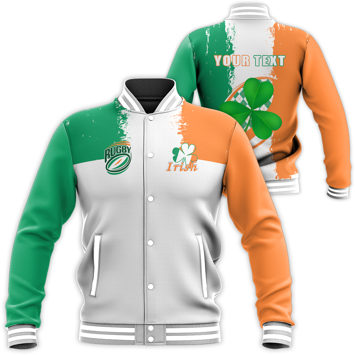 custom-personalised-ireland-rugby-baseball-jacket-white