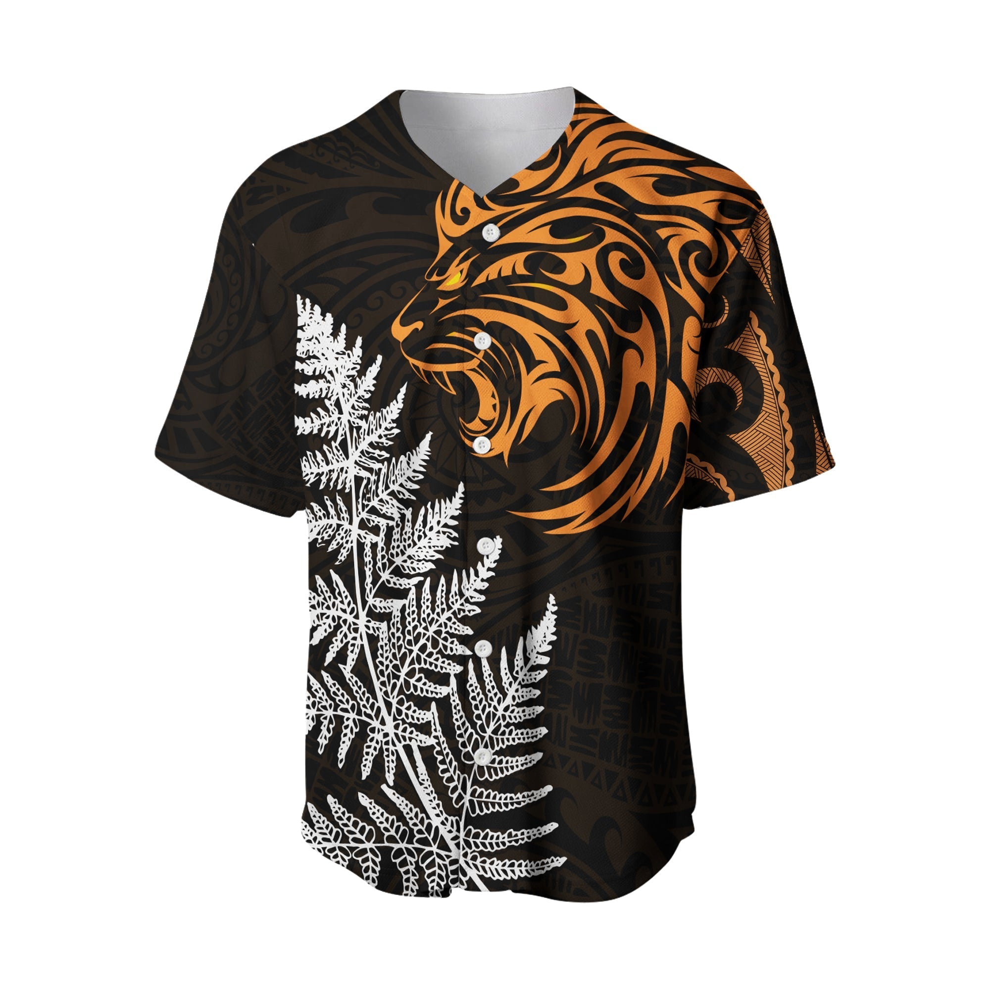 custom-personalised-leo-zodiac-style-maori-baseball-jersey-orange-lion-lt13