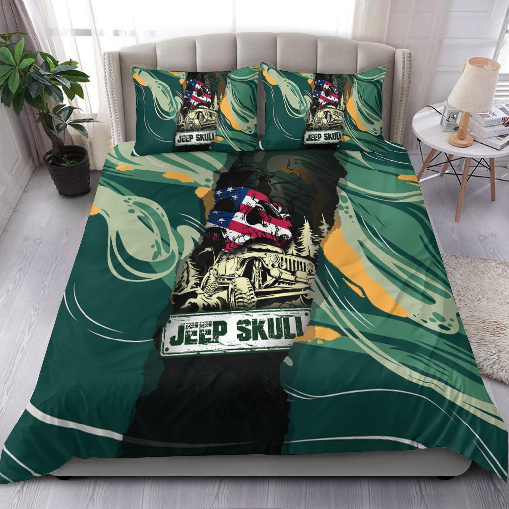 Jeep Skull Abstract Art Bedding Set - LT2