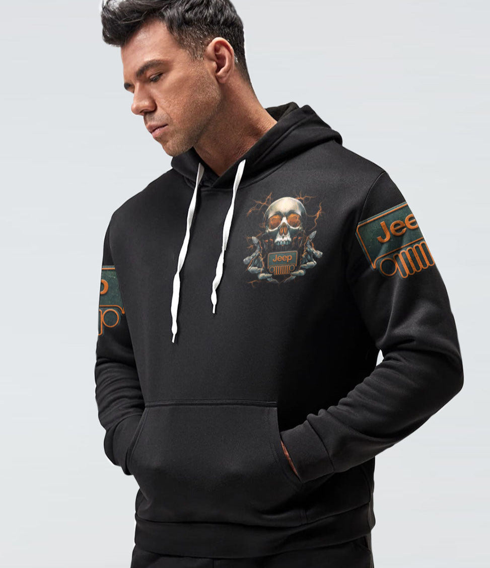 Never Underestimate An Old Man Jeep Hoodie Flag Skull