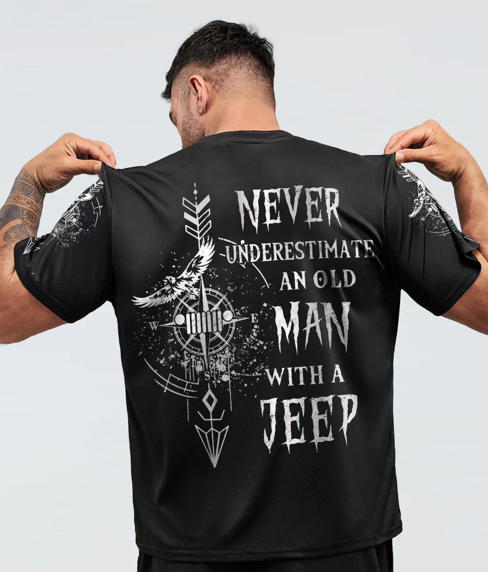 never-underestimate-an-old-man-jeep-compass-t-shirt