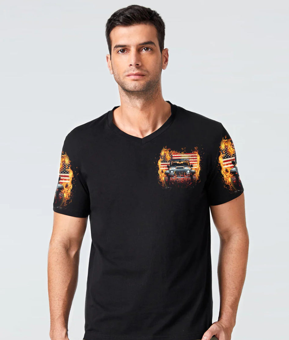 im-the-black-jeep-of-the-family-fire-american-flag-t-shirt