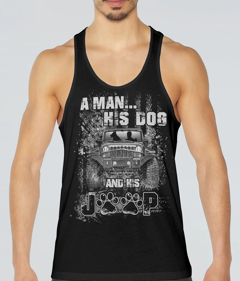 a-man-his-dog-and-his-jeep-men-tank-top