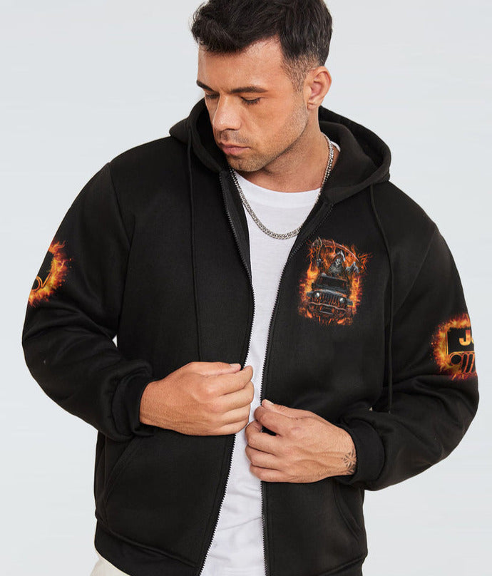 Never Underestimate An Old Man Jeep Hoodie Reaper