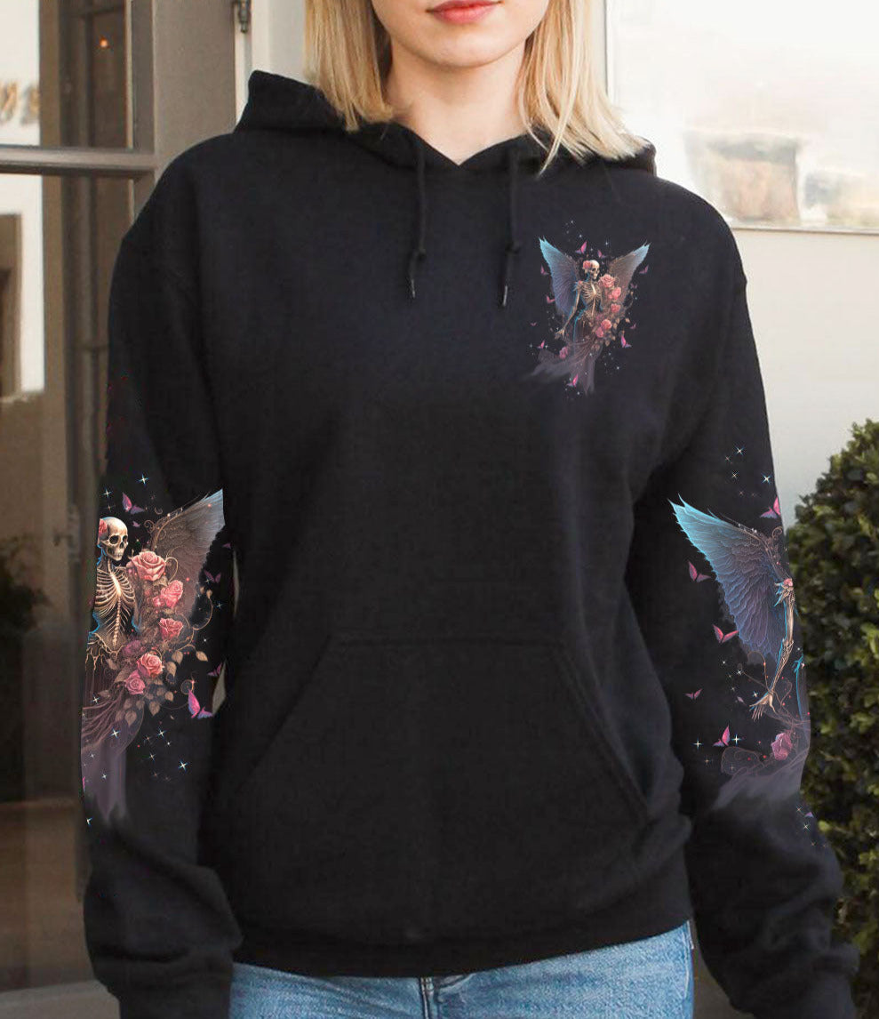 Karma Fairy Skull Skeleton Rose All Over Print Hoodie