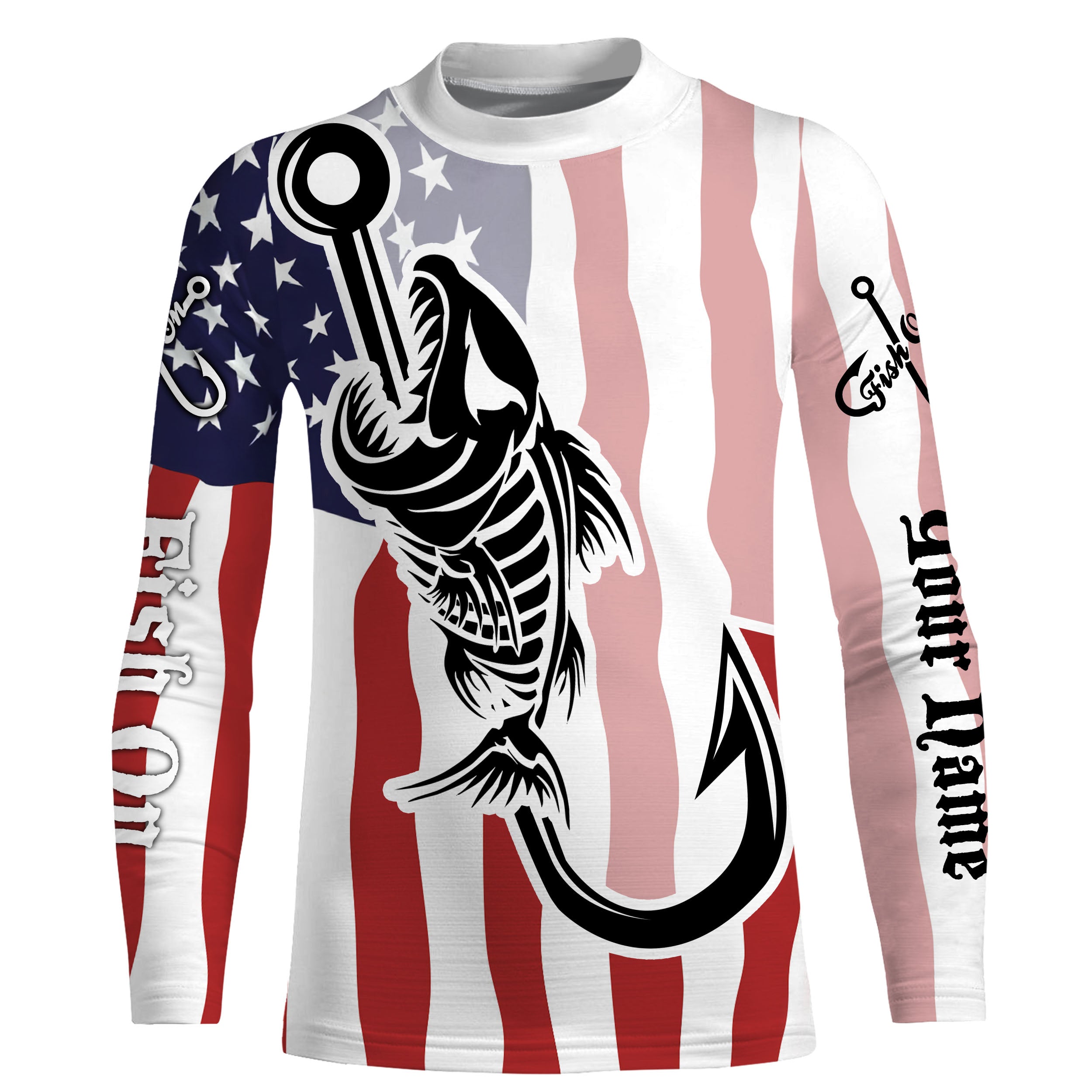 american-flag-fishing-fish-hook-skull-custom-name-sun-protection-shirts-for-men-women-kid-fishing-long-sleeve-shirts