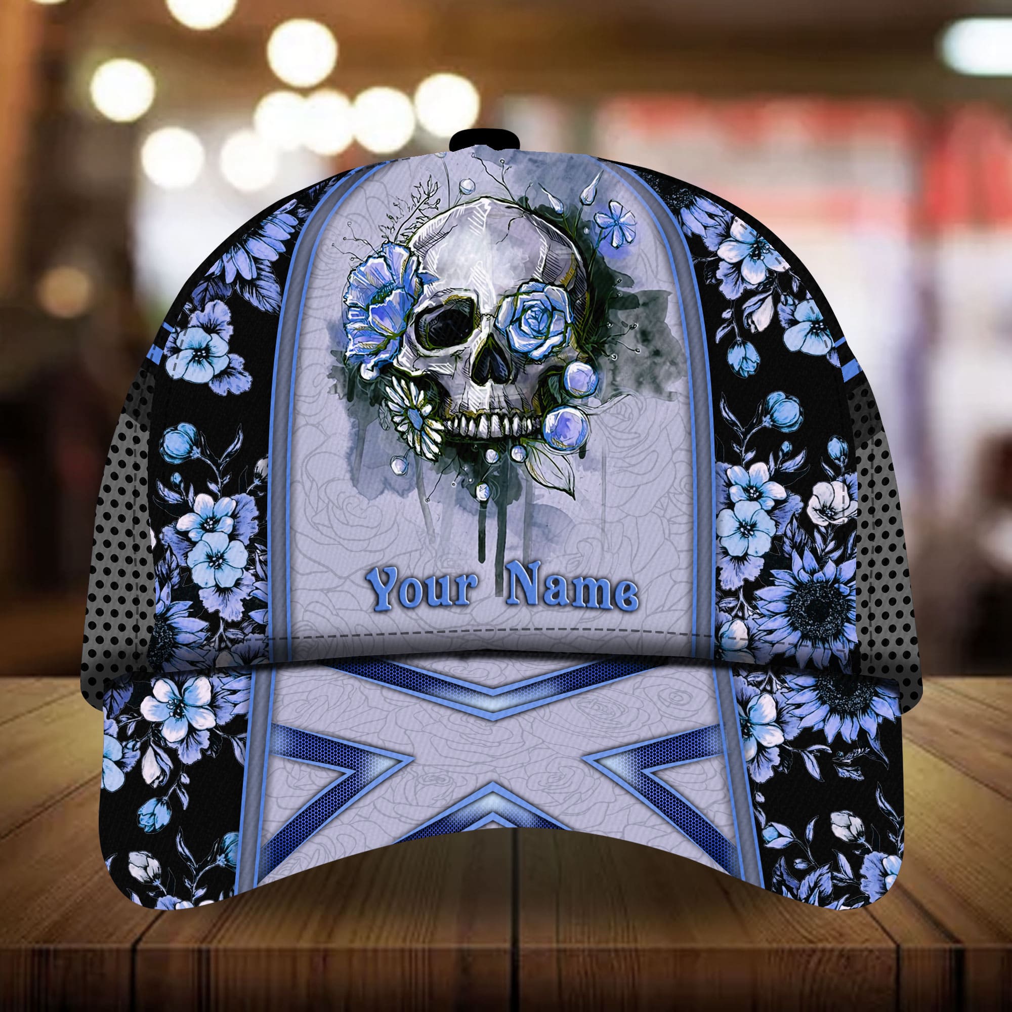 Premium Unique Skull Flower Hats 3D Multicolor Personalized