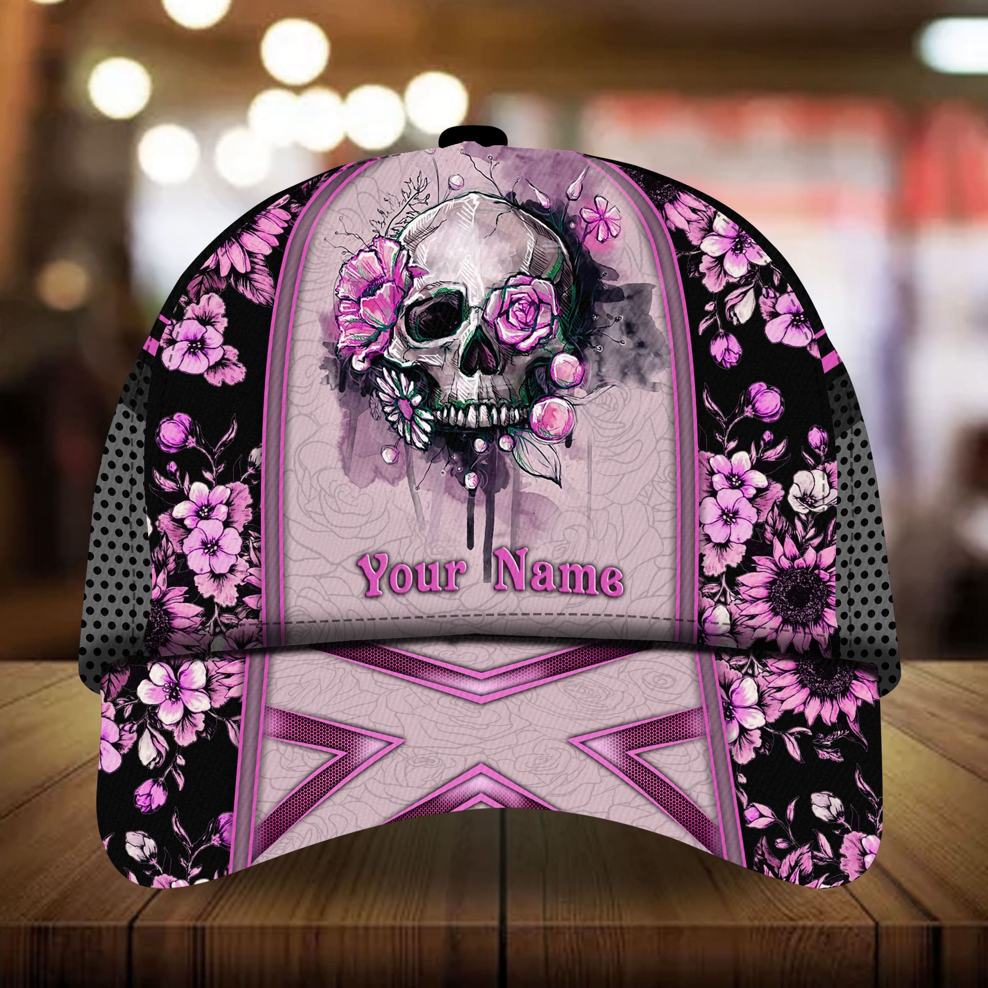 Premium Unique Skull Flower Hats 3D Multicolor Personalized