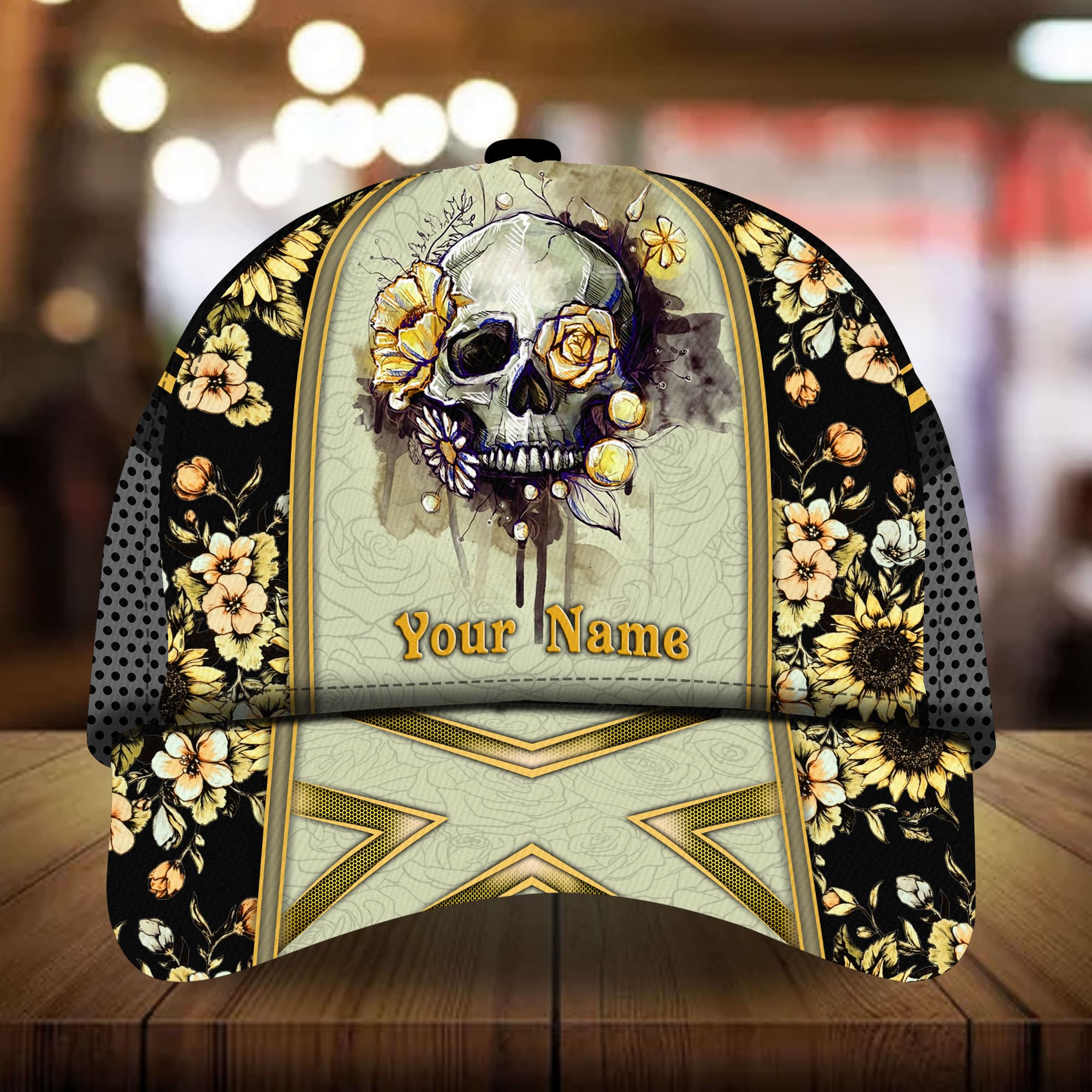 Premium Unique Skull Flower Hats 3D Multicolor Personalized