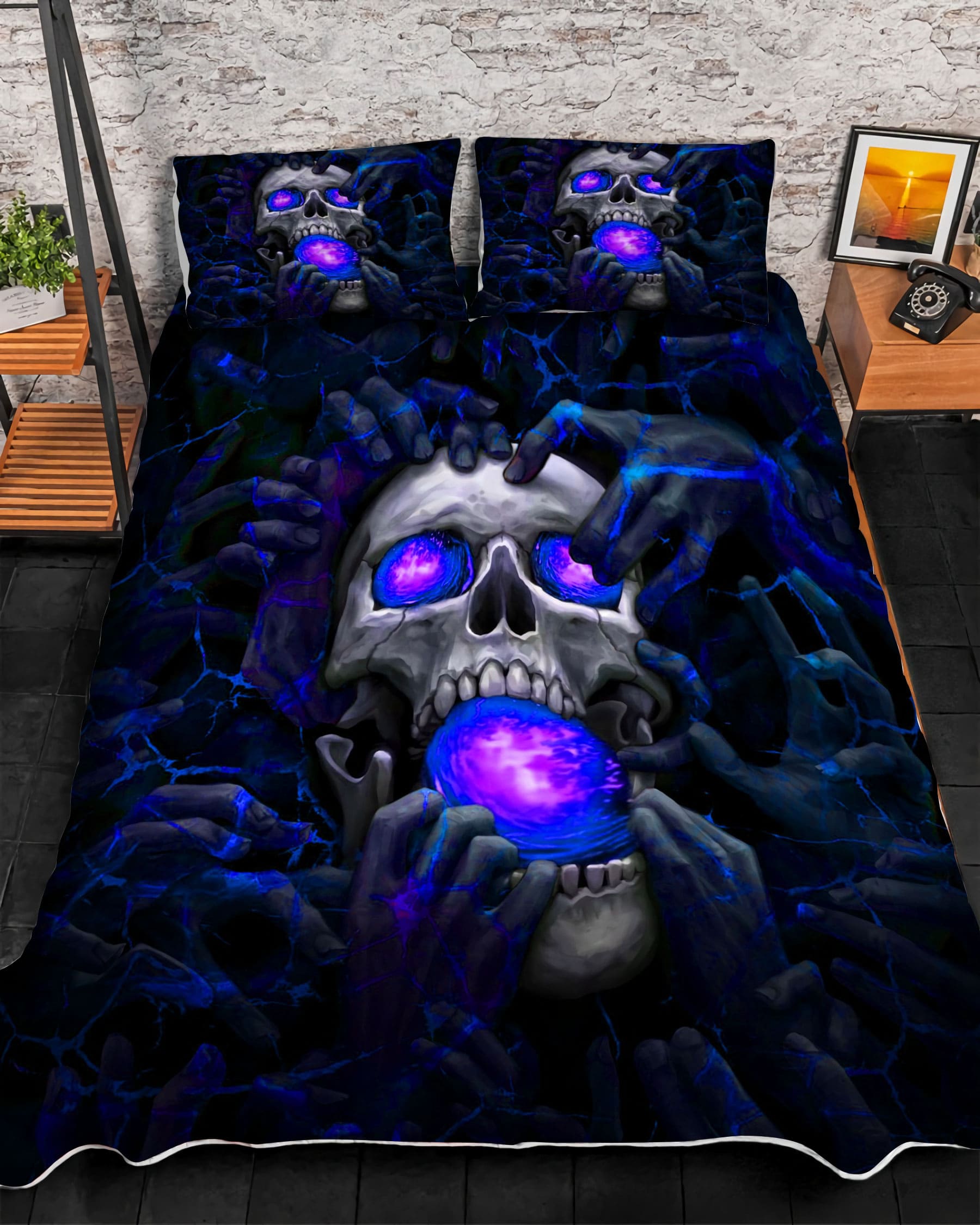 The Best Lava Skull Bedding Set Multicolor, Perfect Gift For Skull Lover