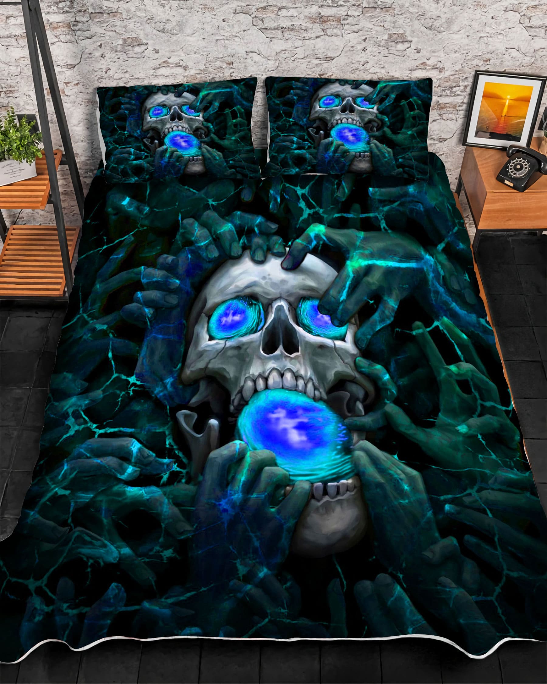 The Best Lava Skull Bedding Set Multicolor, Perfect Gift For Skull Lover