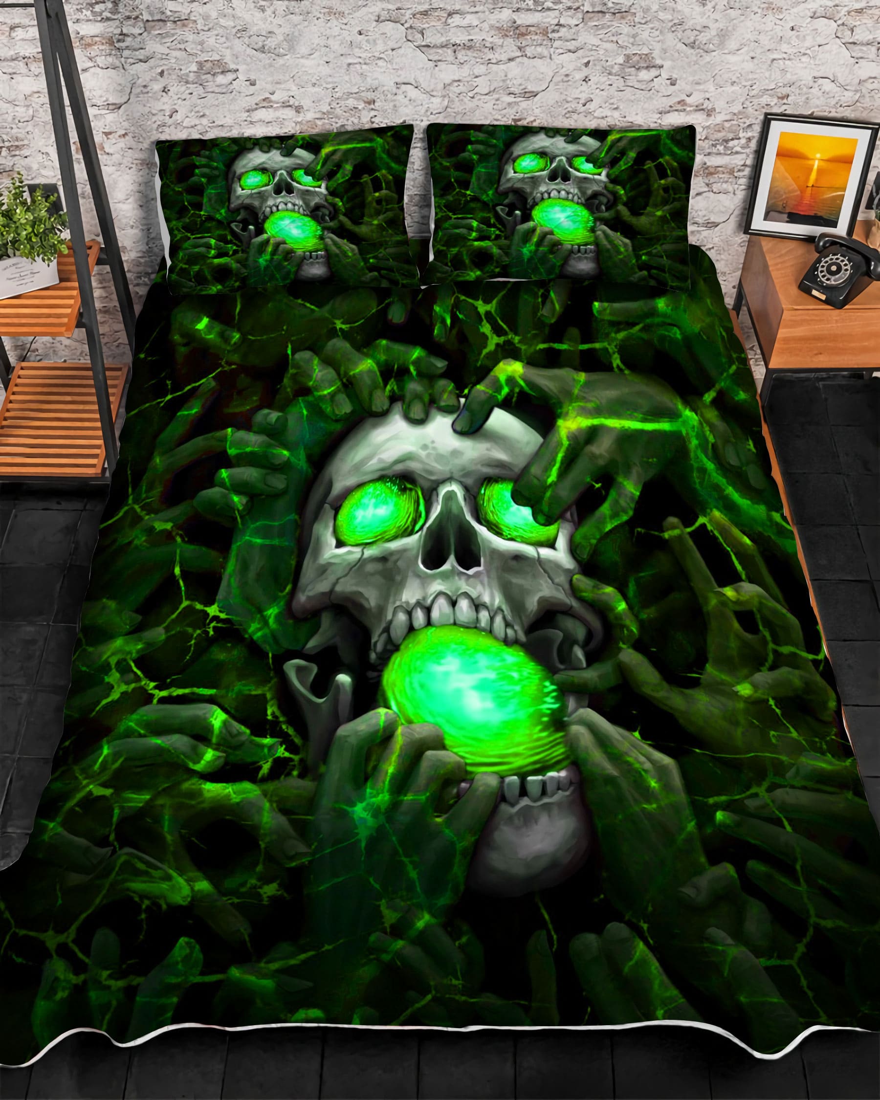 The Best Lava Skull Bedding Set Multicolor, Perfect Gift For Skull Lover