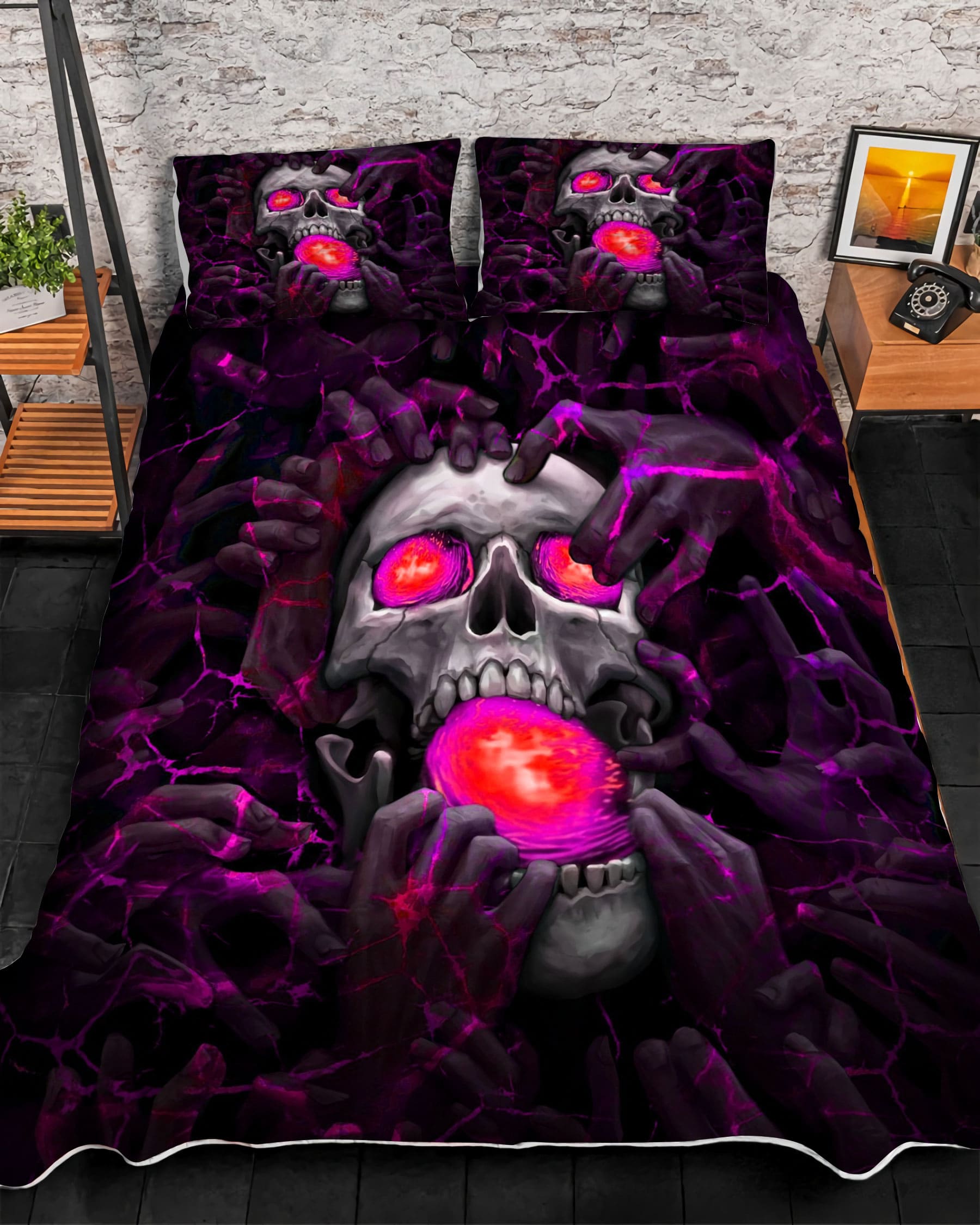 The Best Lava Skull Bedding Set Multicolor, Perfect Gift For Skull Lover