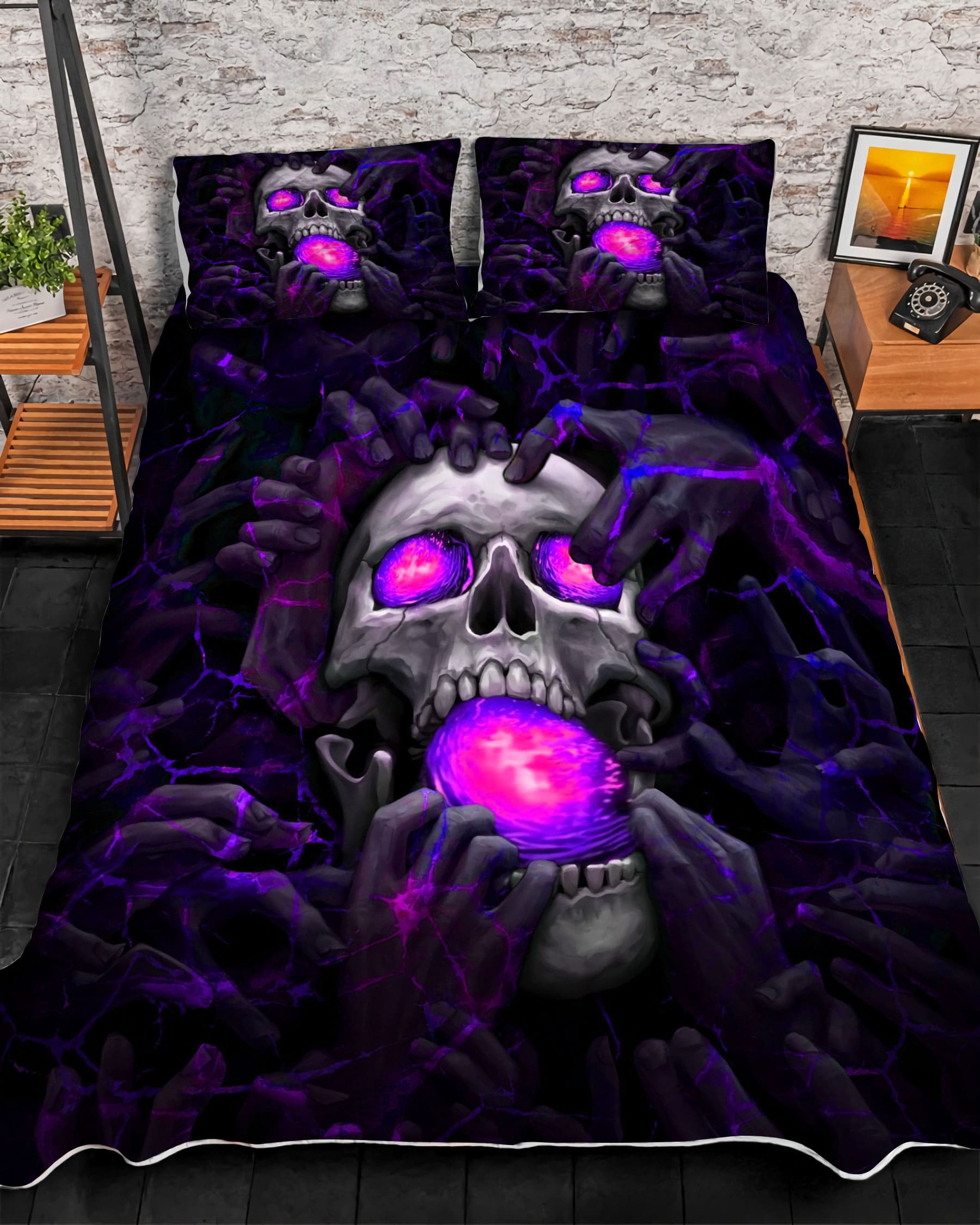 The Best Lava Skull Bedding Set Multicolor, Perfect Gift For Skull Lover