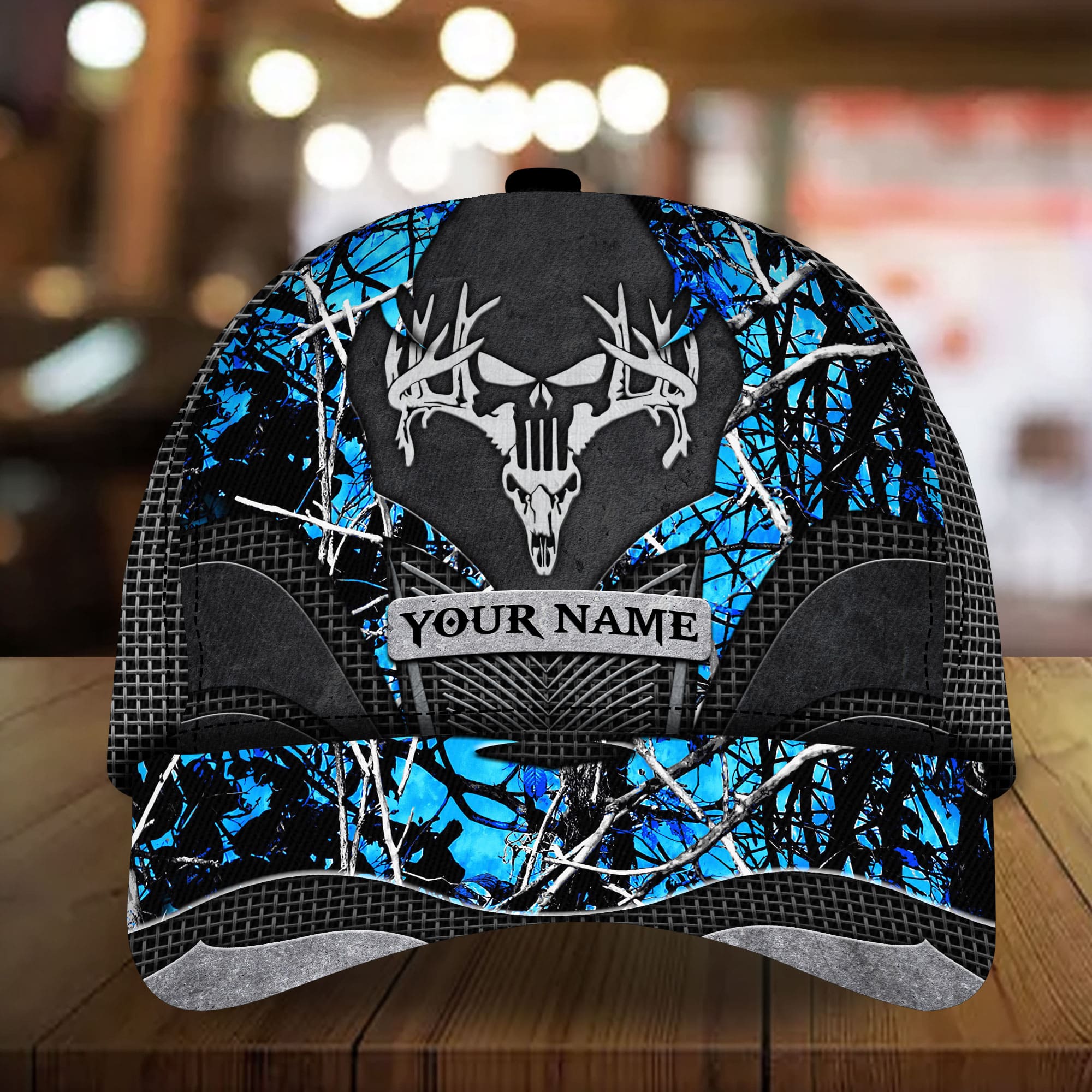 Premium Unique Bow Skull Horn 3D Multicolor Hats Personalized