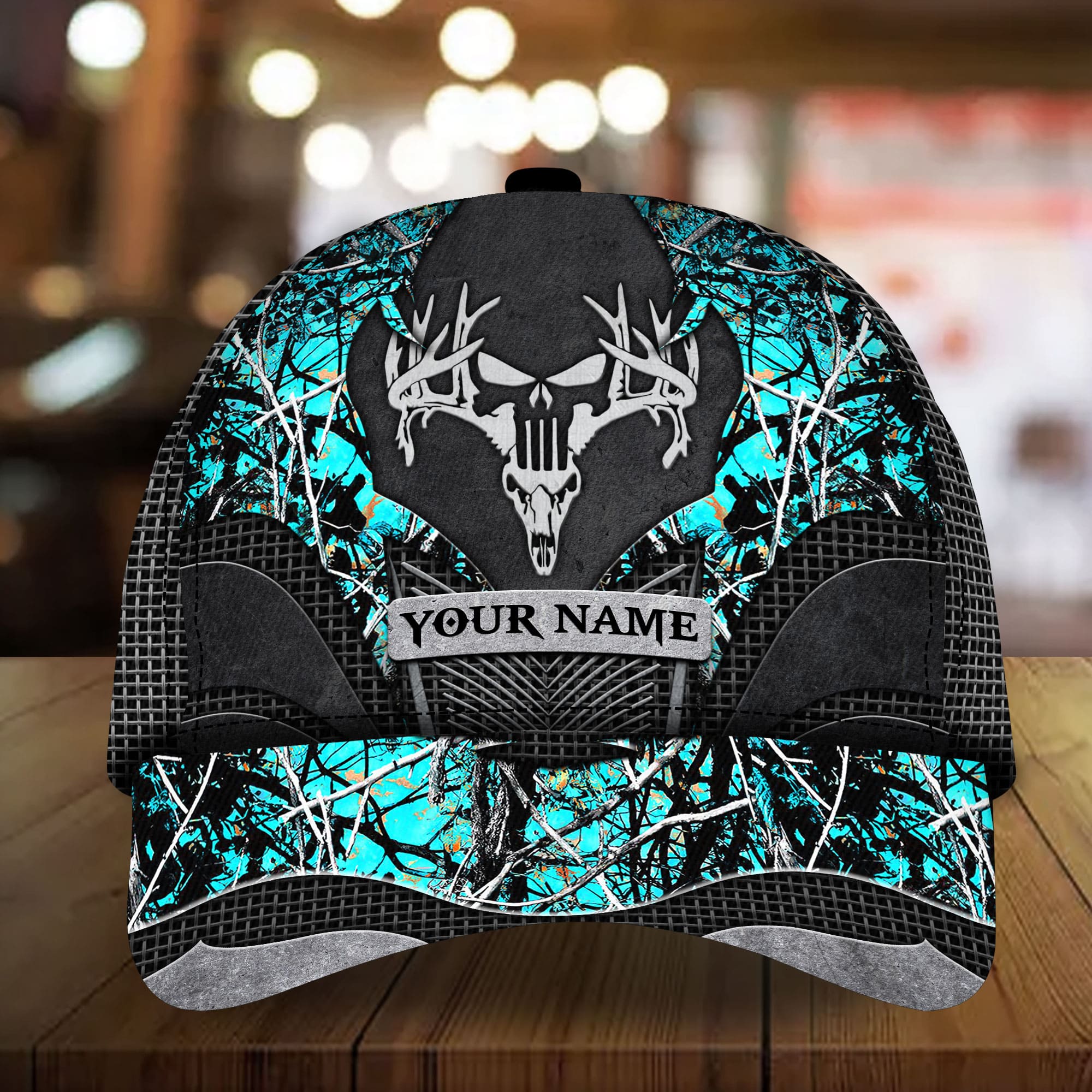 Premium Unique Bow Skull Horn 3D Multicolor Hats Personalized