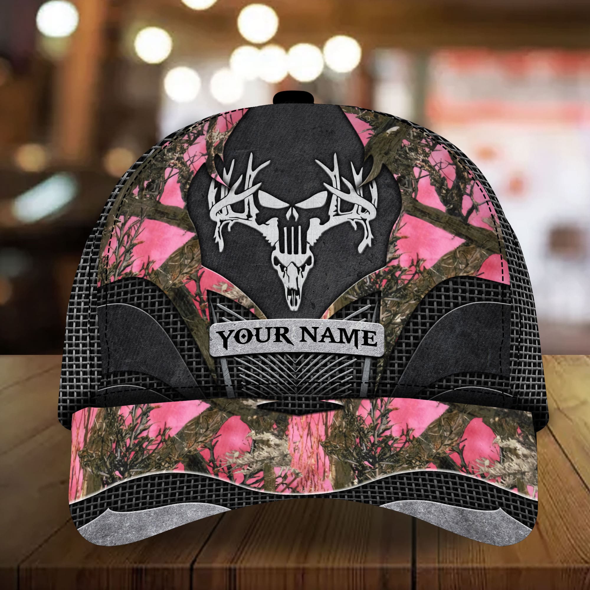 Premium Unique Bow Skull Horn 3D Multicolor Hats Personalized