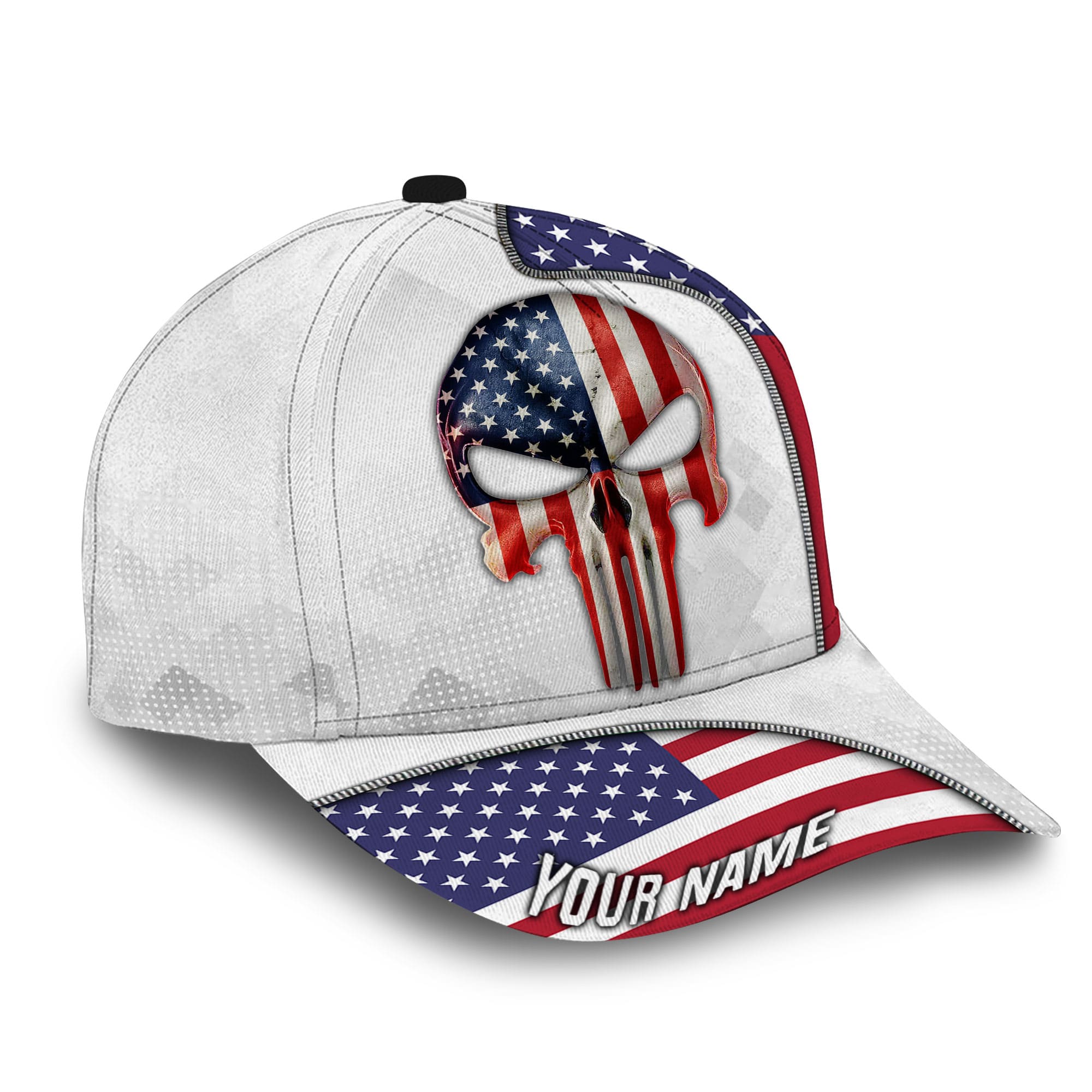 Premium 'merican Skull 3D Hats For Skull Lovers Personalized