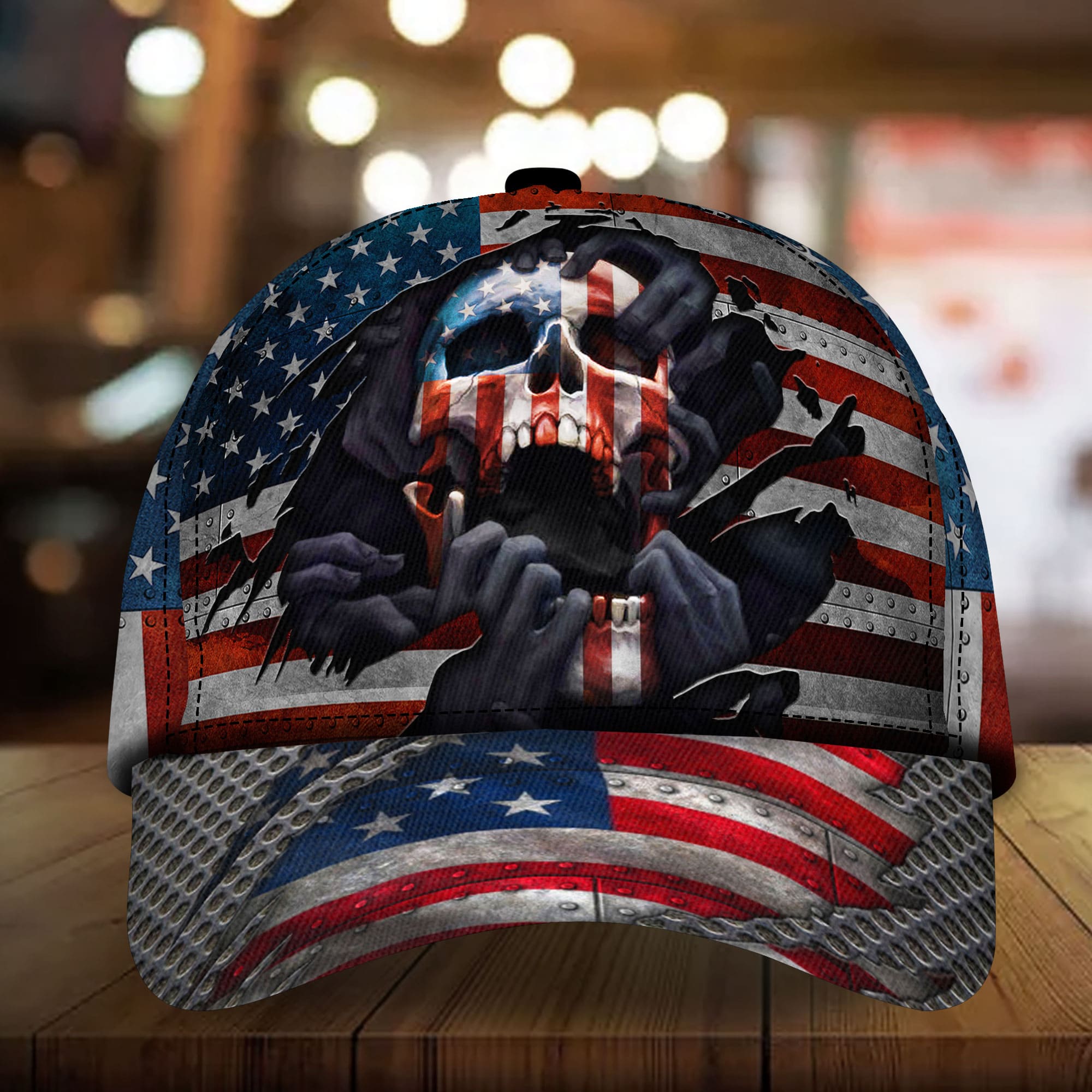 Premium Unique American Skull 3D Hats For Skull Lovers