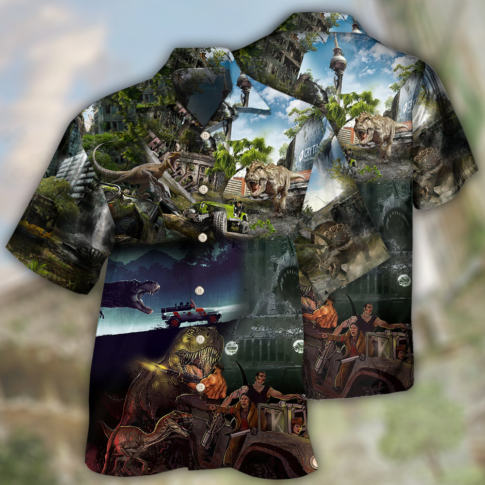 dinosaur-jeep-strong-style-hawaiian-shirt