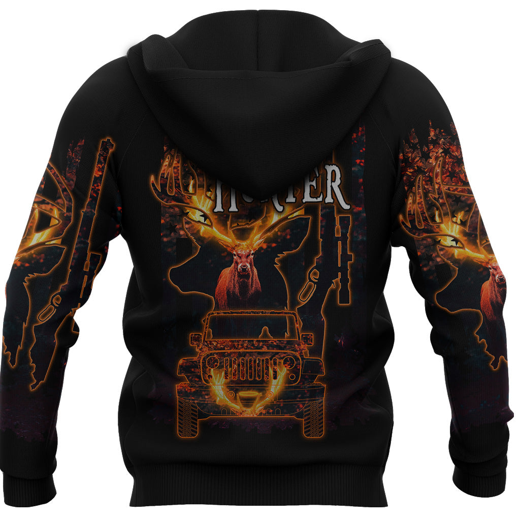 Hunting Jeep Wrangler Hoodie - Deer Hunter No.3 LT6