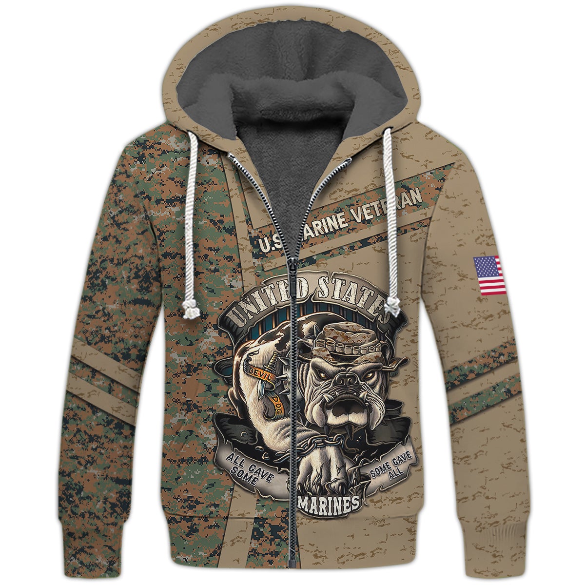 all-gave-some-marines-some-gave-all-3d-fleece-zipper