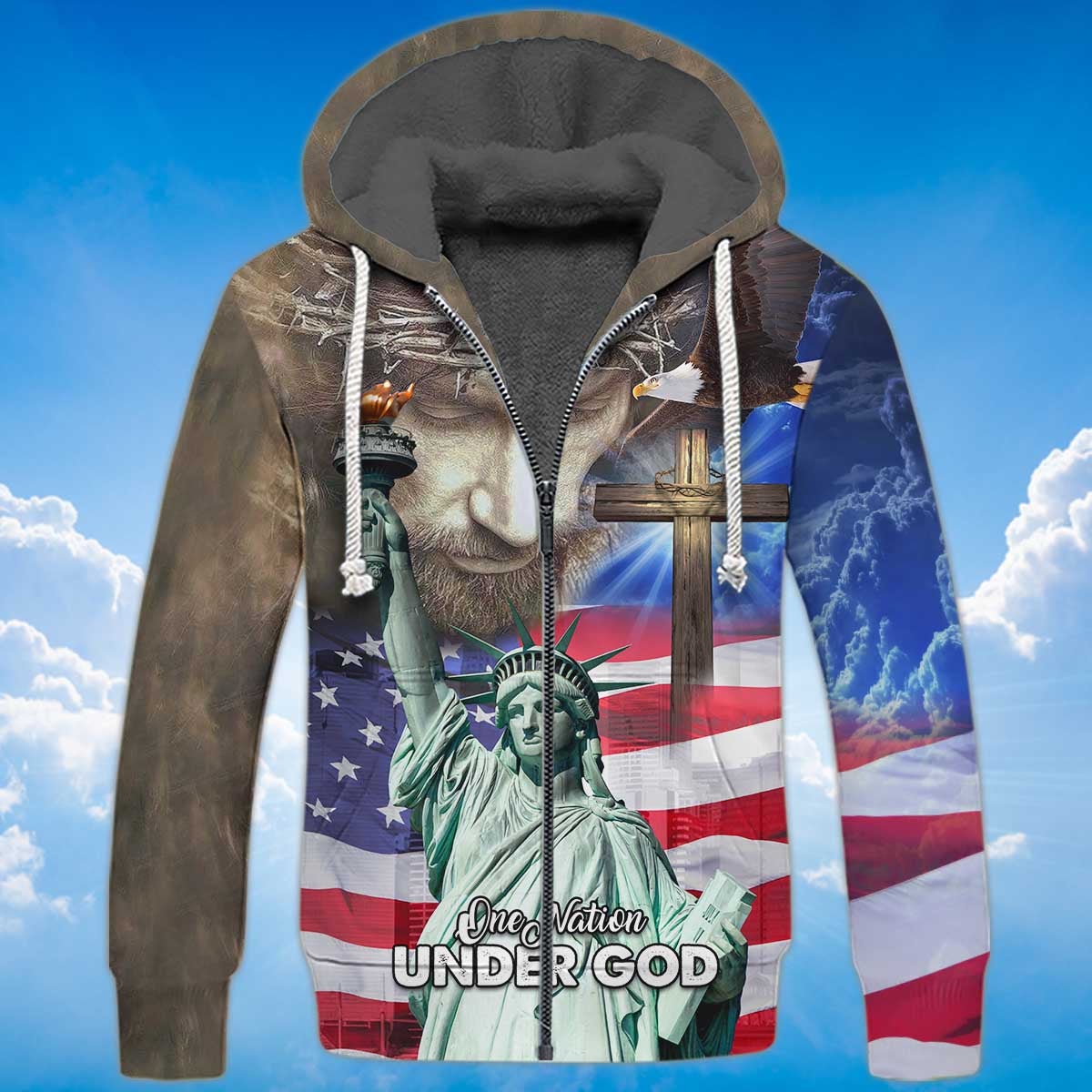 america-under-god-statue-of-liberty-fleece-zipper