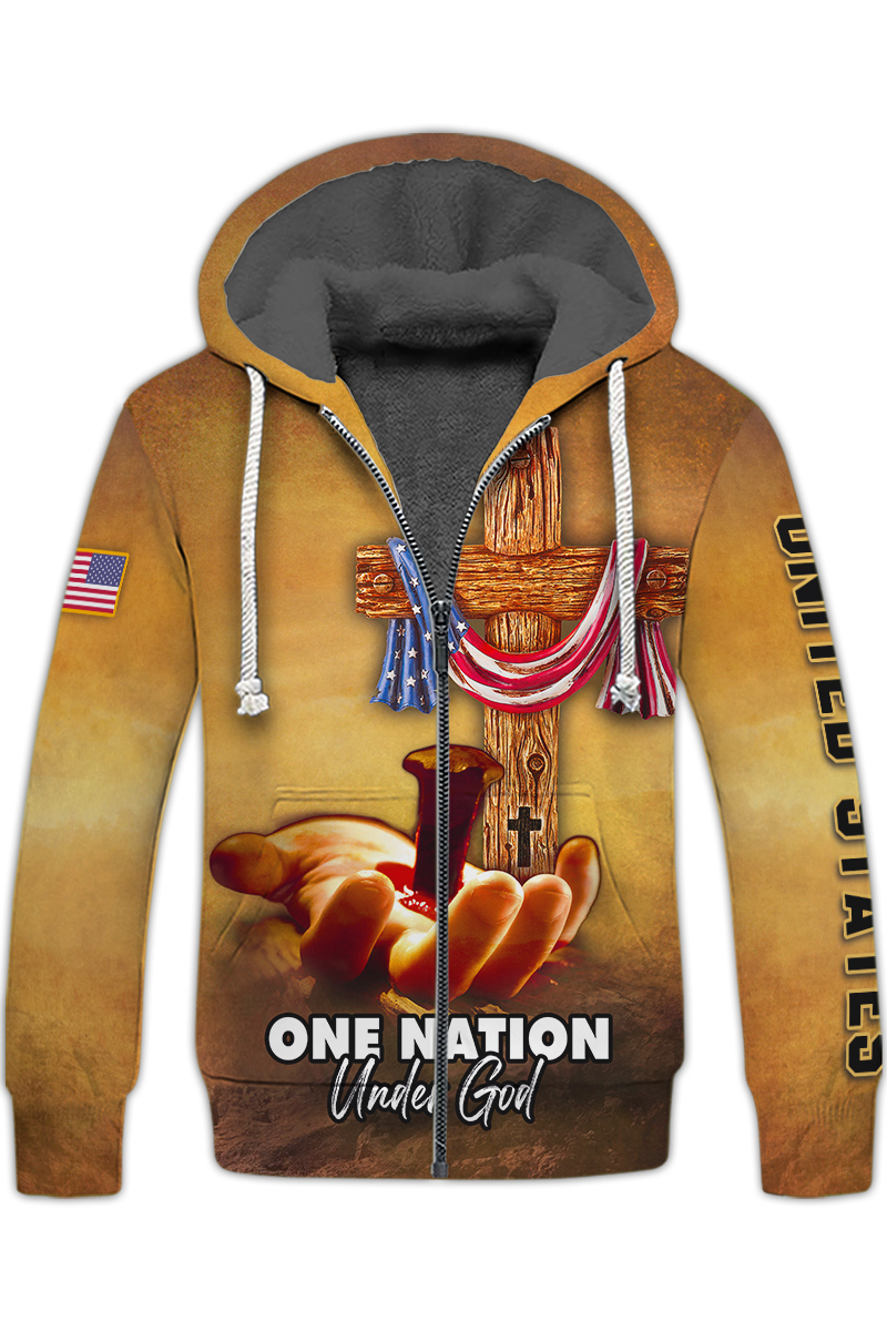 america-under-god-nailed-in-hand-fleece-zipper