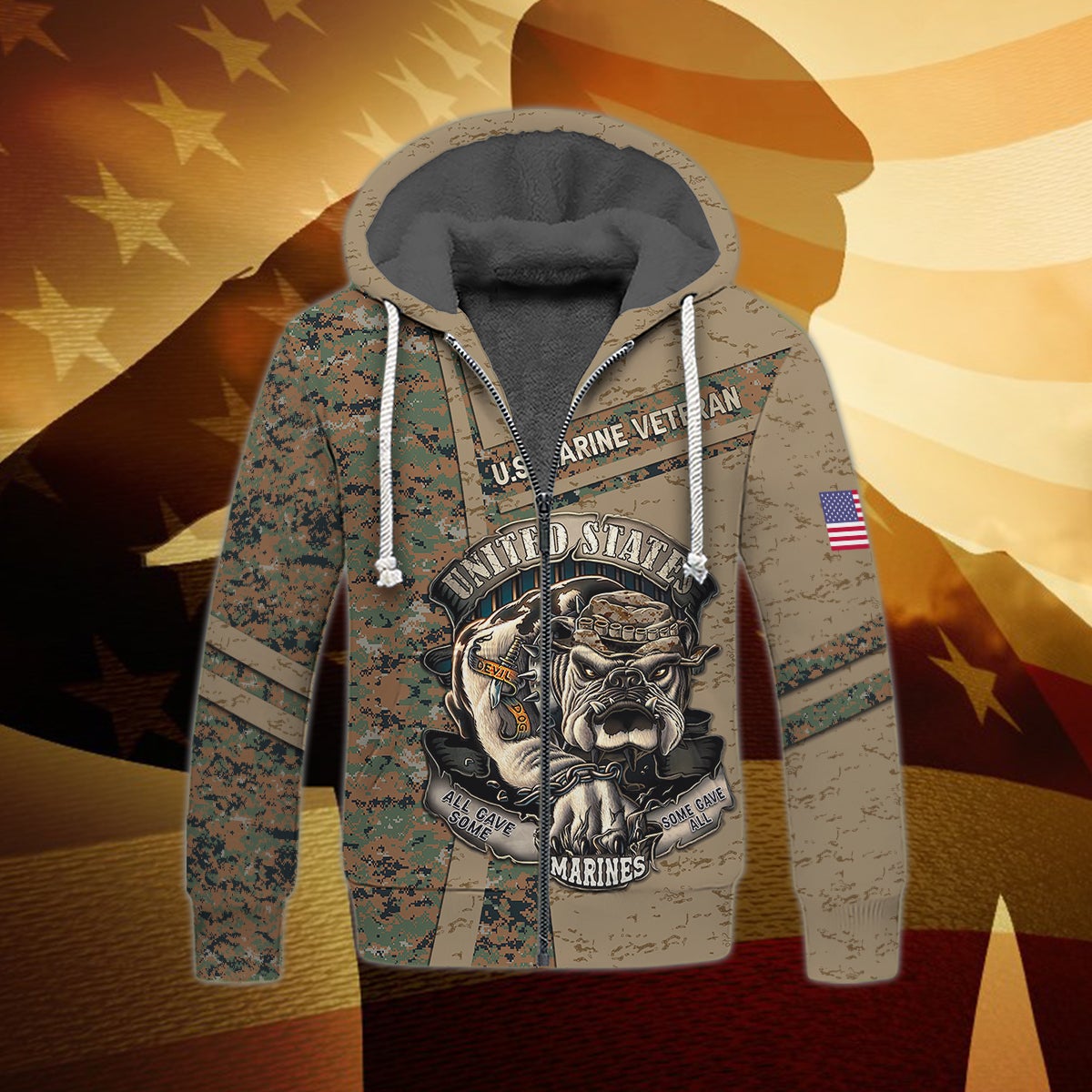 all-gave-some-marines-some-gave-all-3d-fleece-zipper