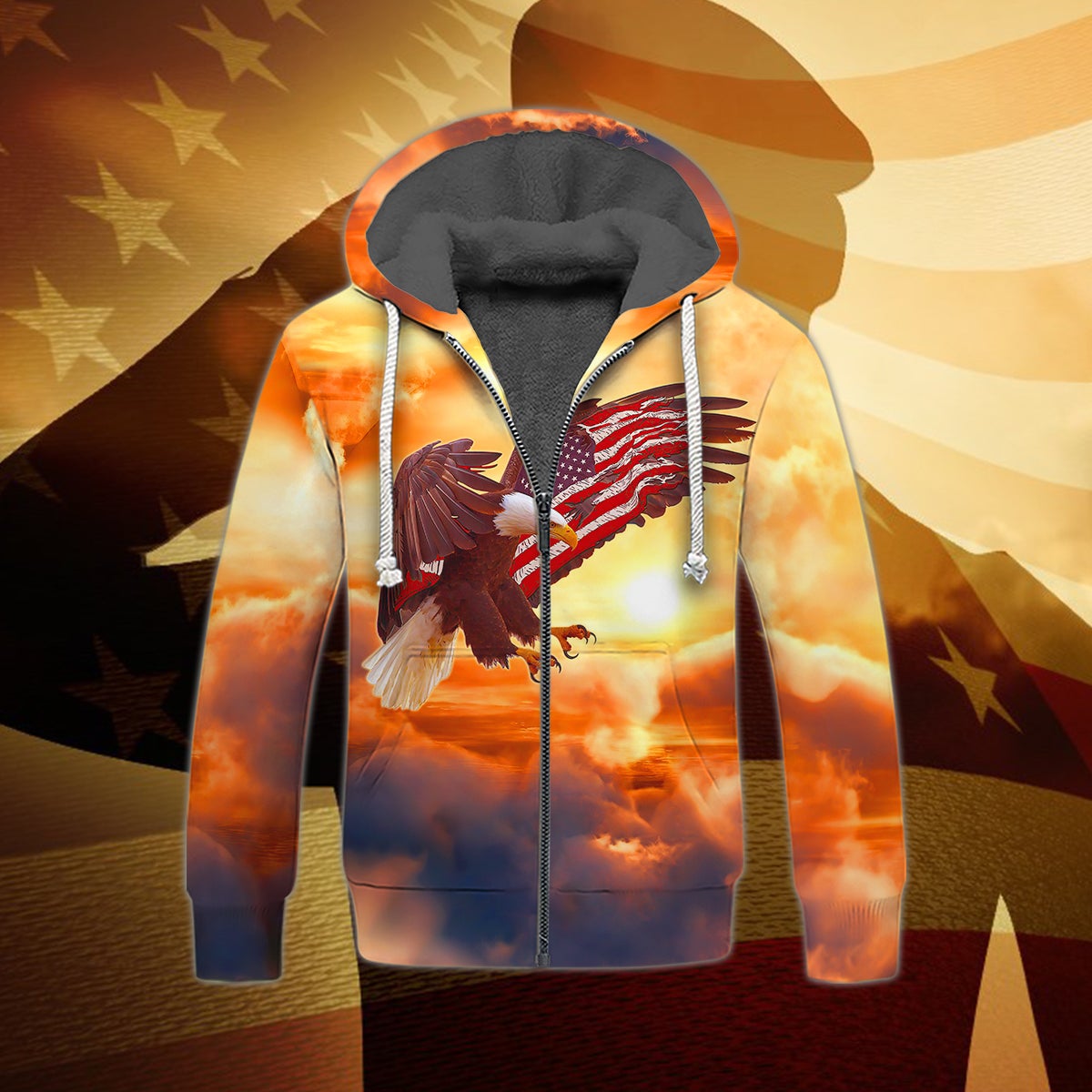 america-eagle-3d-fleece-zipper