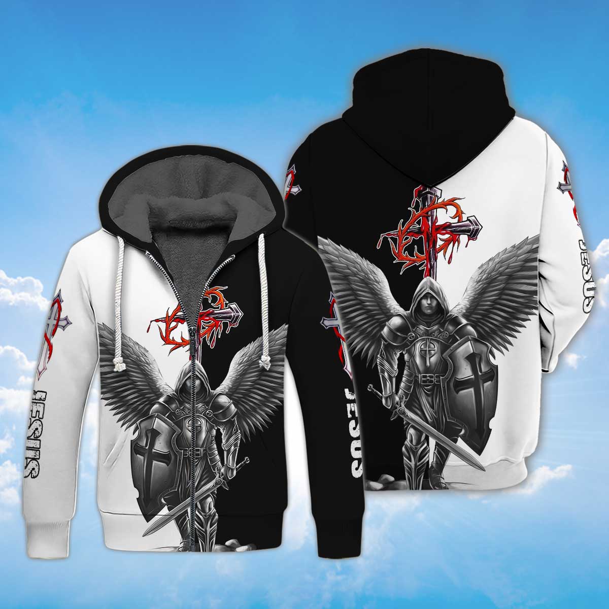 angel-warrior-jesus-fleece-zipper