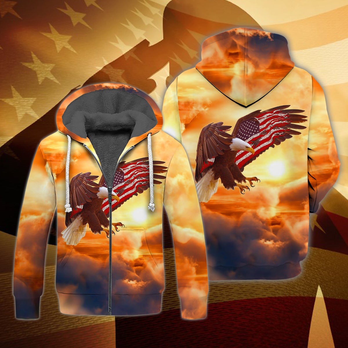 america-eagle-3d-fleece-zipper