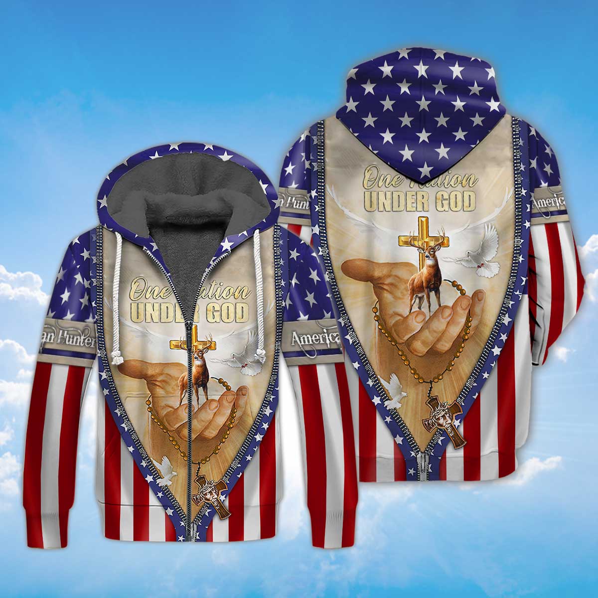 american-hunter-fleece-zipper-one-nation-under-god-fleece-zipper