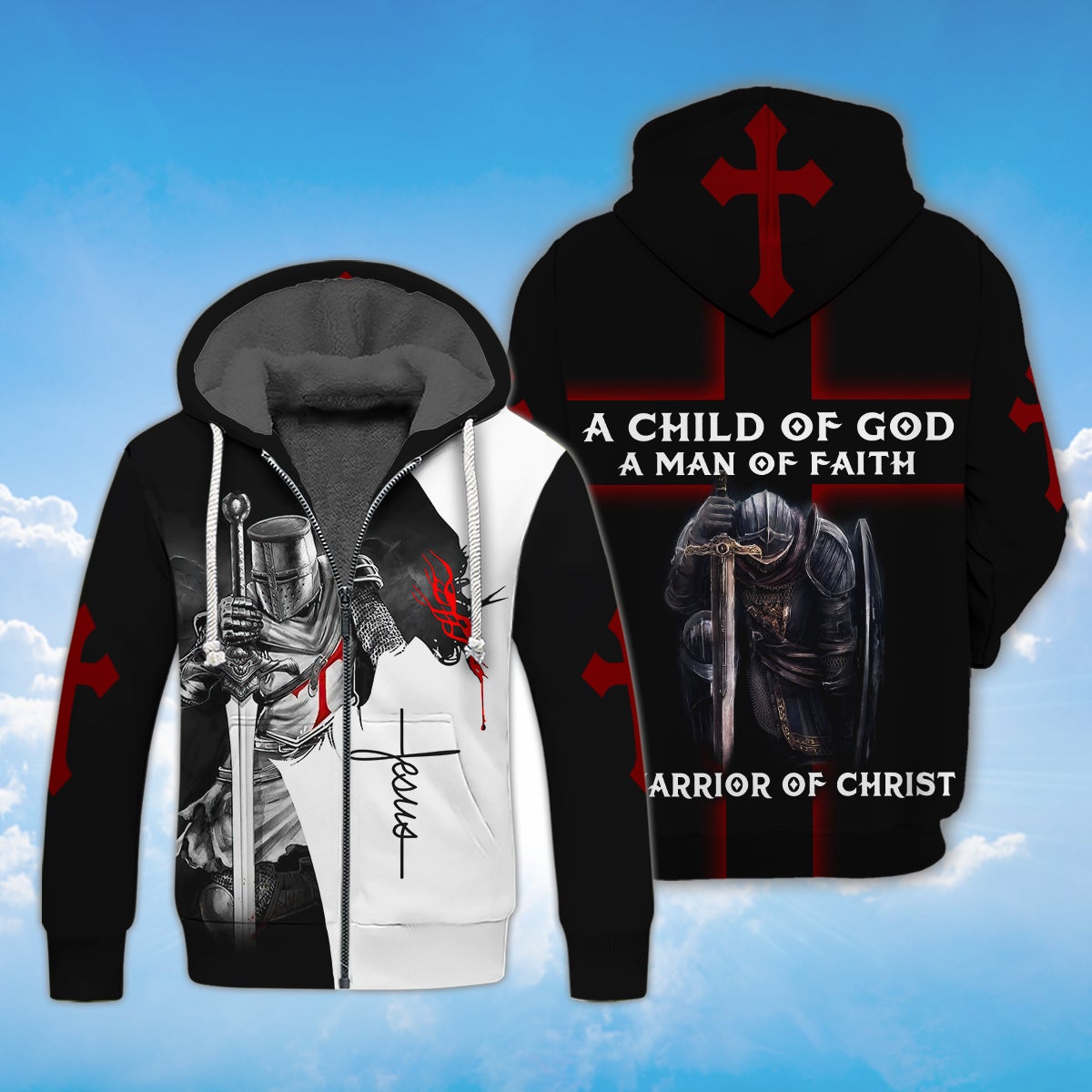 a-child-of-god-a-man-of-faith-knight-templar-jesus-fleece-zipper