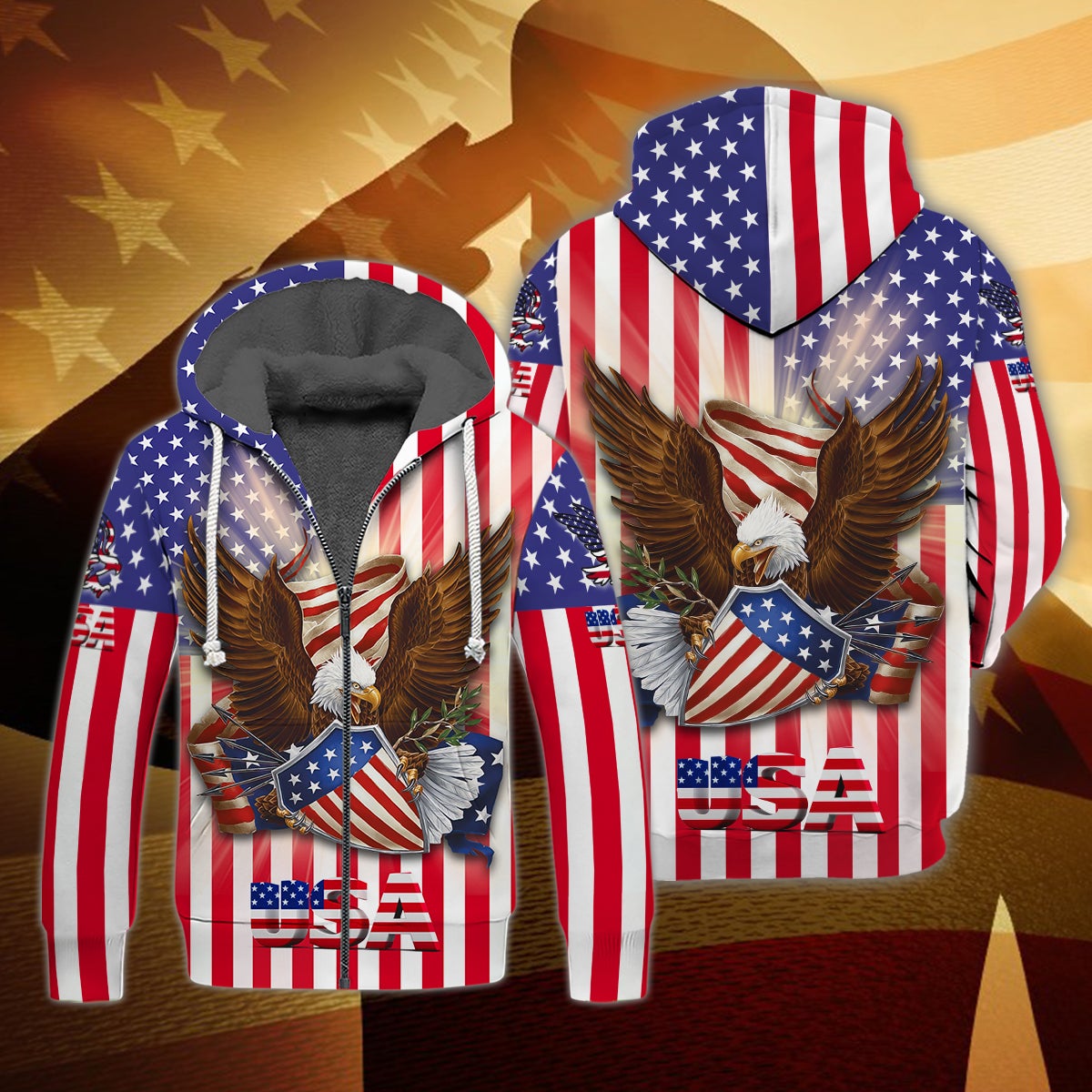 america-eagle-3d-fleece-zipper-gift-for-eagle-lover