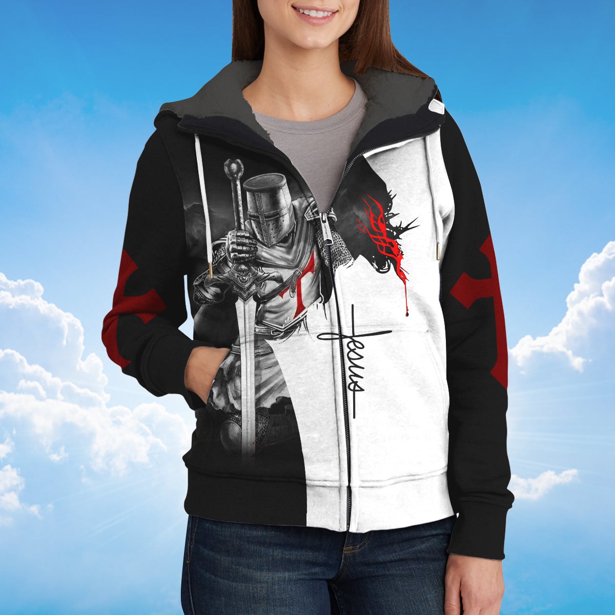 a-child-of-god-a-man-of-faith-knight-templar-jesus-fleece-zipper