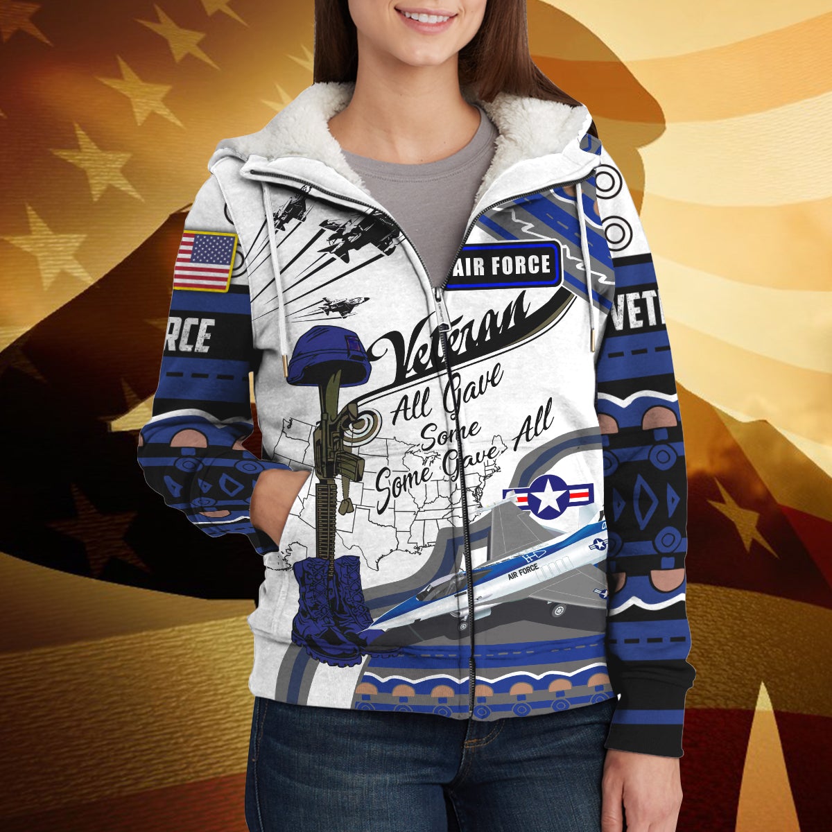 all-gave-some-some-gave-all-3d-fleece-zipper-usaf-veteran-gift