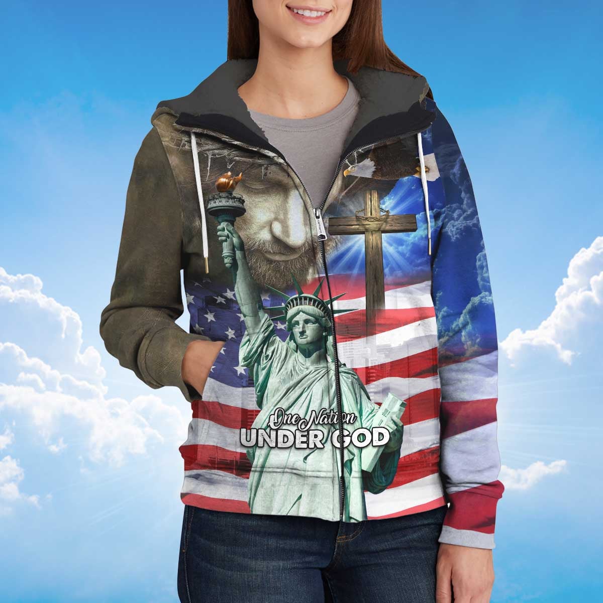 america-under-god-statue-of-liberty-fleece-zipper