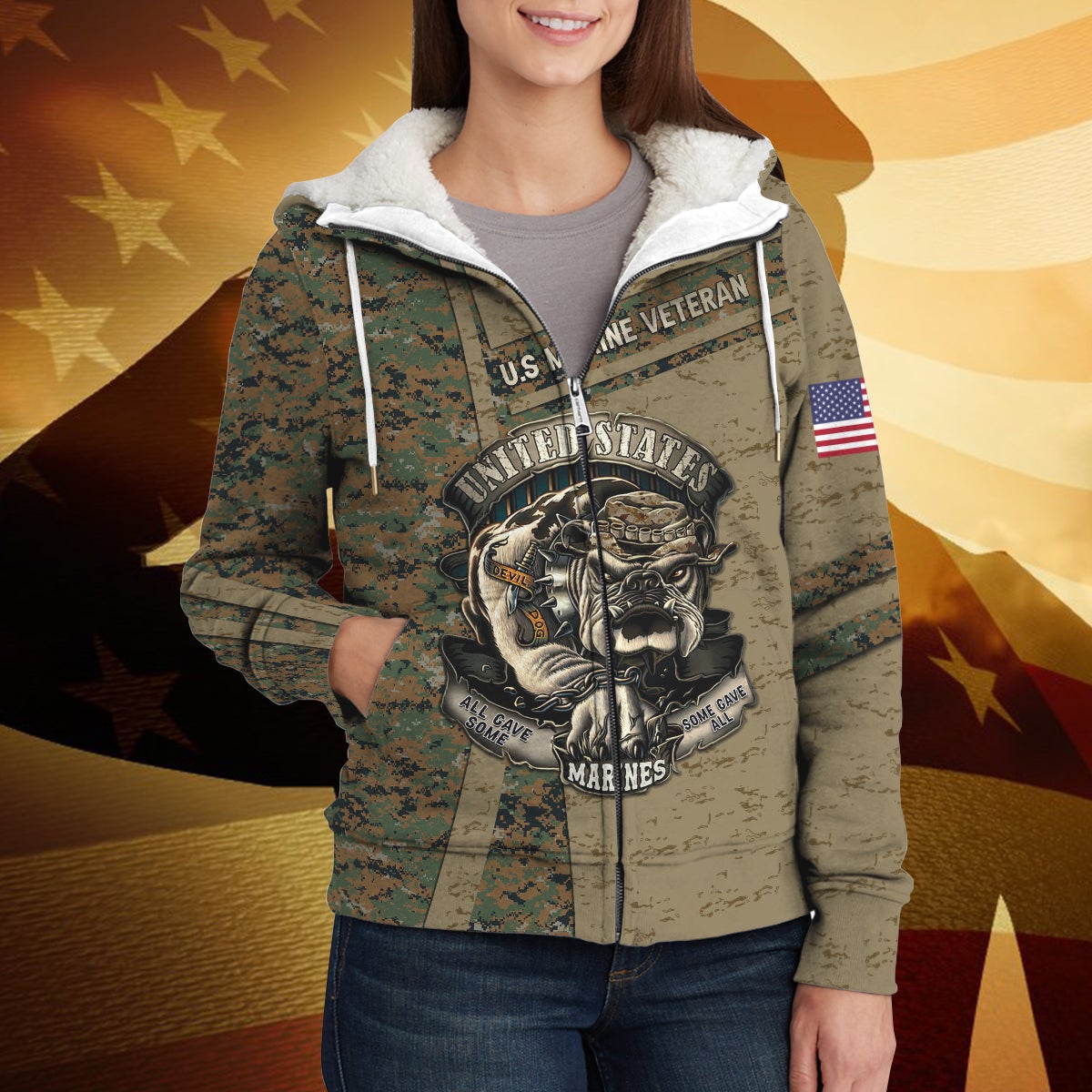 all-gave-some-marines-some-gave-all-3d-fleece-zipper