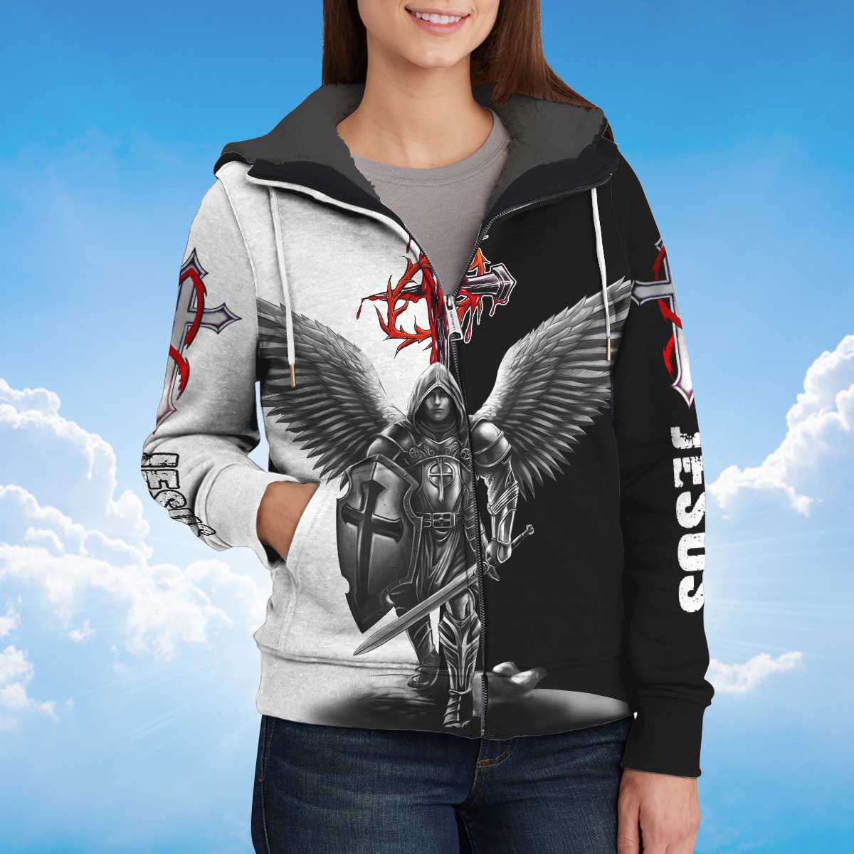 angel-warrior-jesus-fleece-zipper