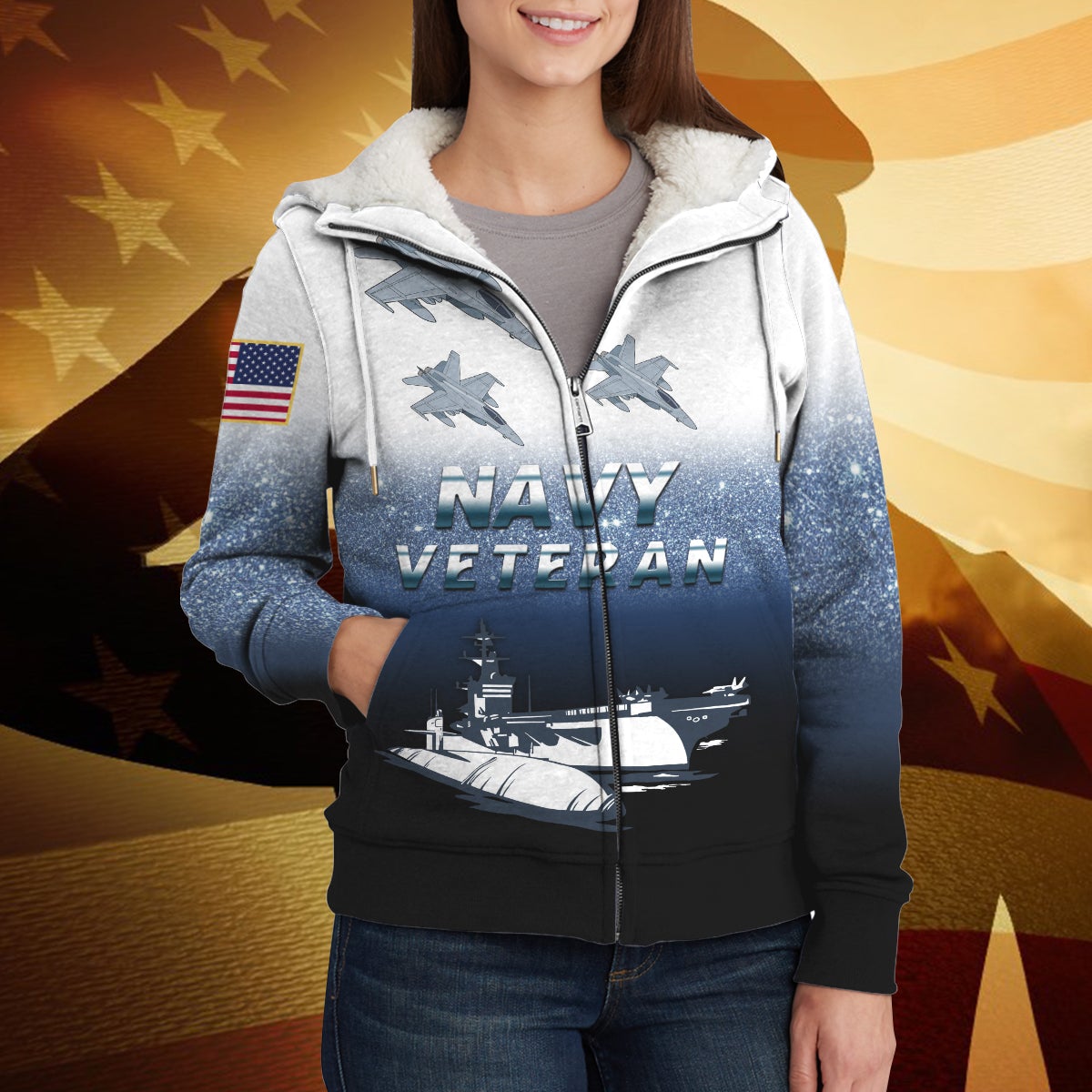 all-gave-some-some-gave-all-3d-fleece-zipper-navy-veteran-gift