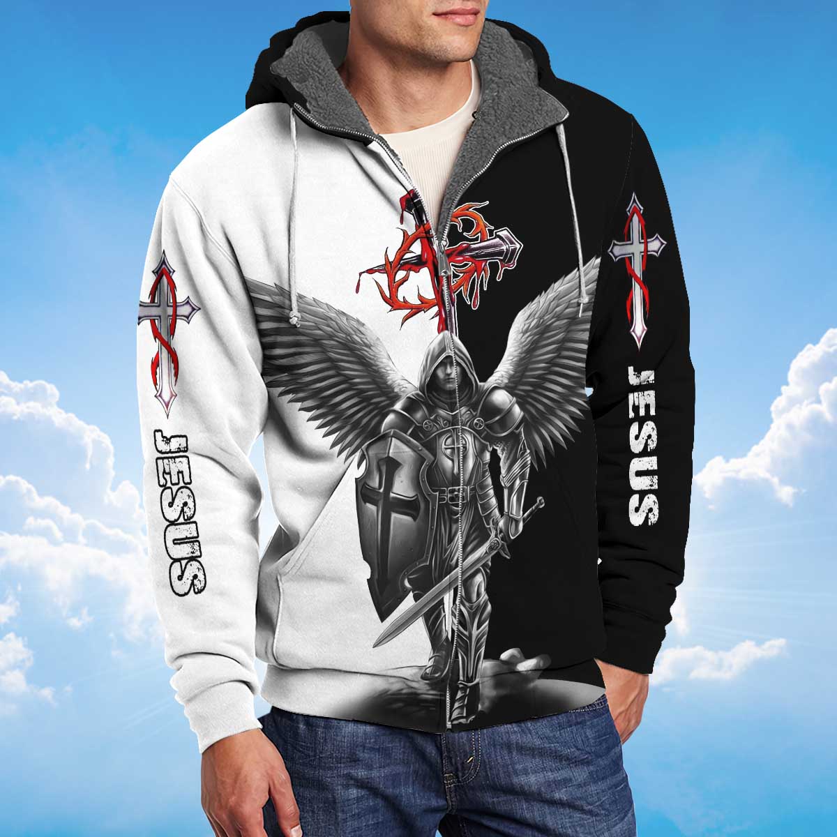 angel-warrior-jesus-fleece-zipper