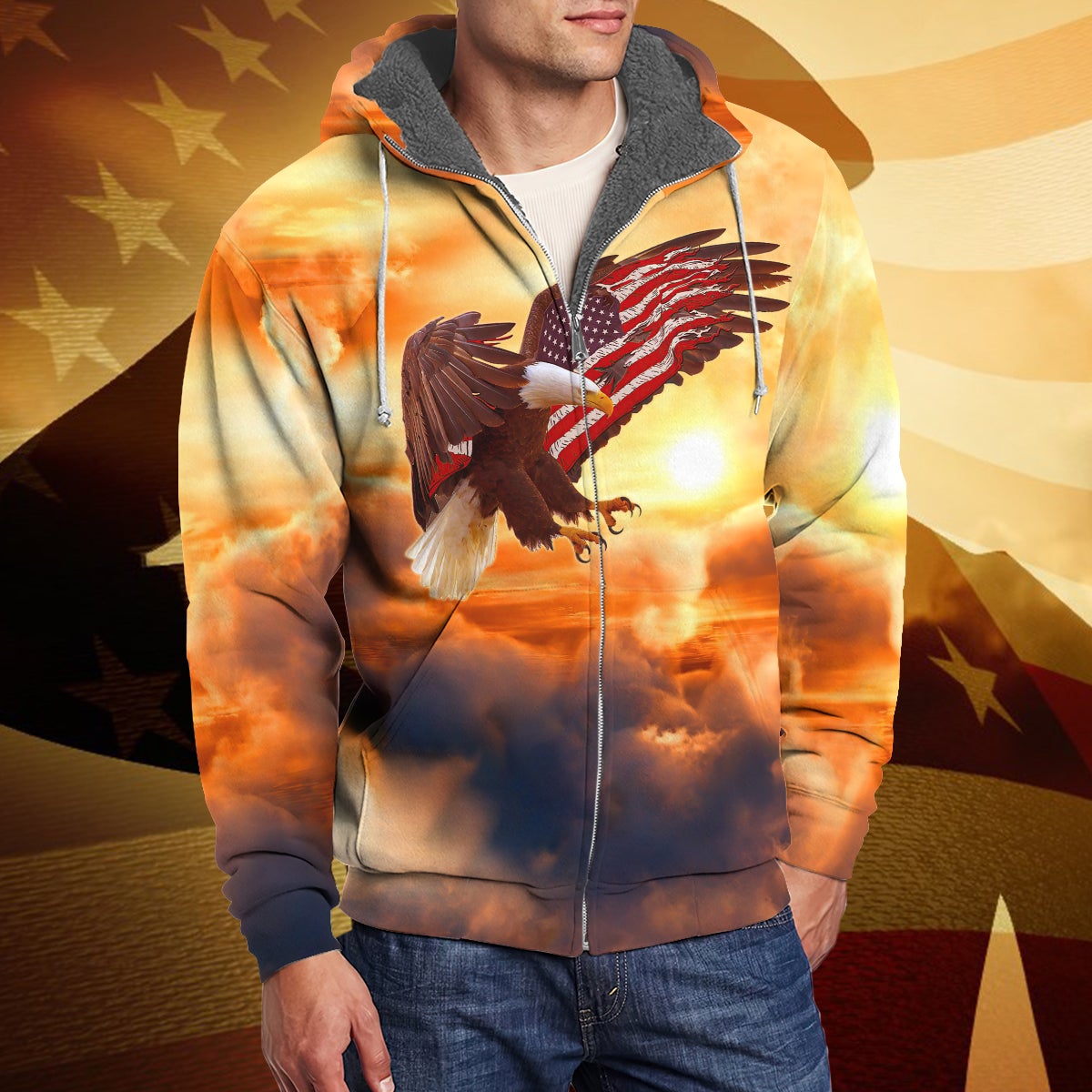 america-eagle-3d-fleece-zipper