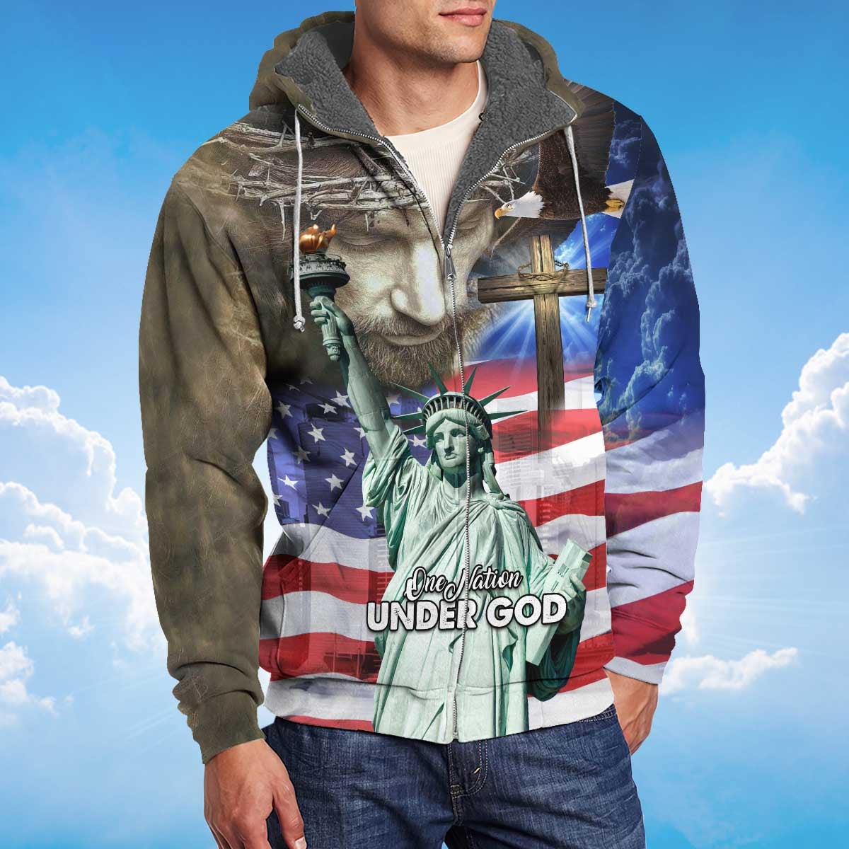 america-under-god-statue-of-liberty-fleece-zipper